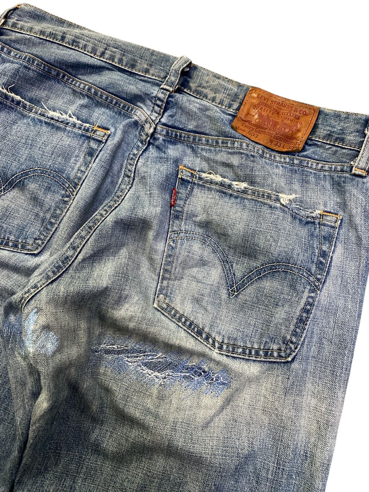 Levi's × Vintage Vintage Levi’s 503 Distressed Jeans Size US 34 / EU 50 - 8 Thumbnail