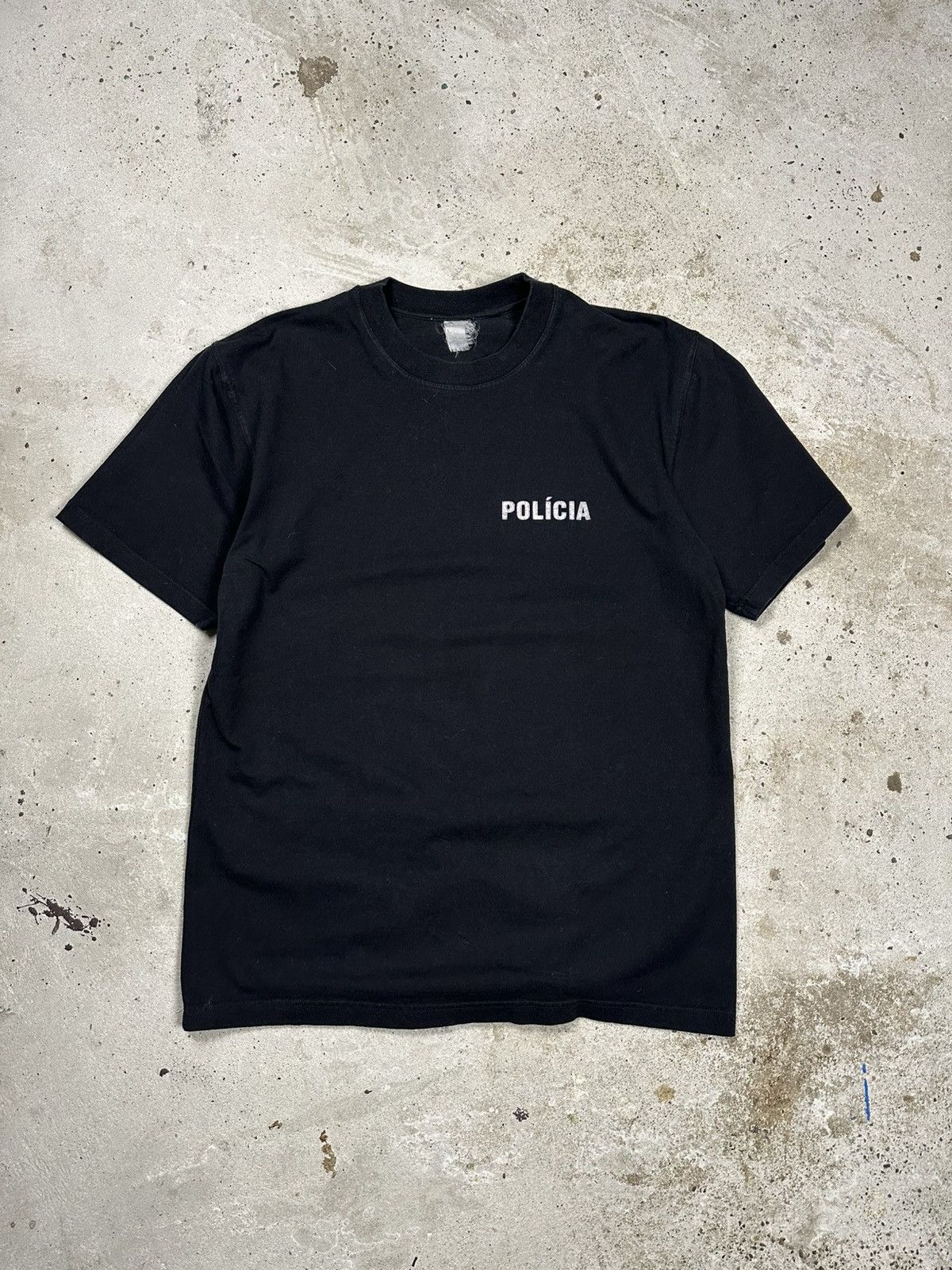 Vintage Vintage Y2K Policia Polizei Police Black T Shirt Vete Size US L / EU 52-54 / 3 - 2 Thumbnail