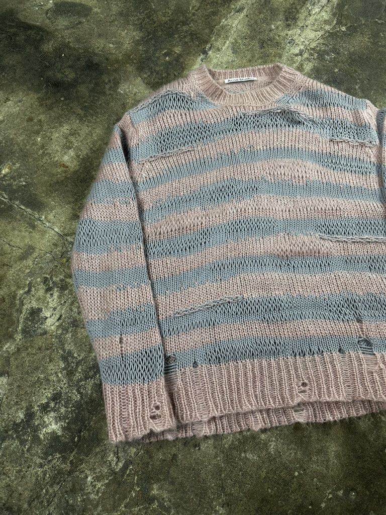 Acne Studios Acne Studios Distressed Stripe Knit Sweater Size US S / EU 44-46 / 1 - 2 Thumbnail