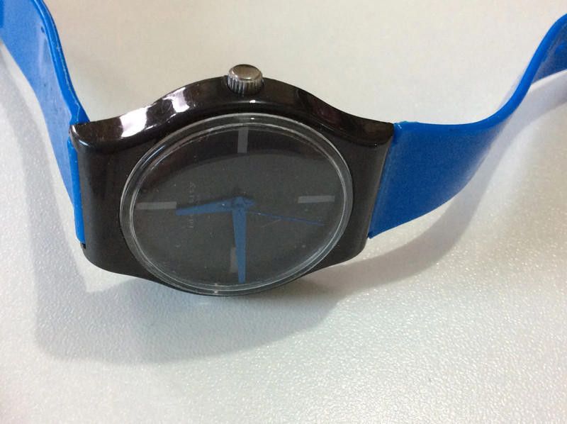 Designer identity black dial bule plastic strap watch Size ONE SIZE - 1 Thumbnail