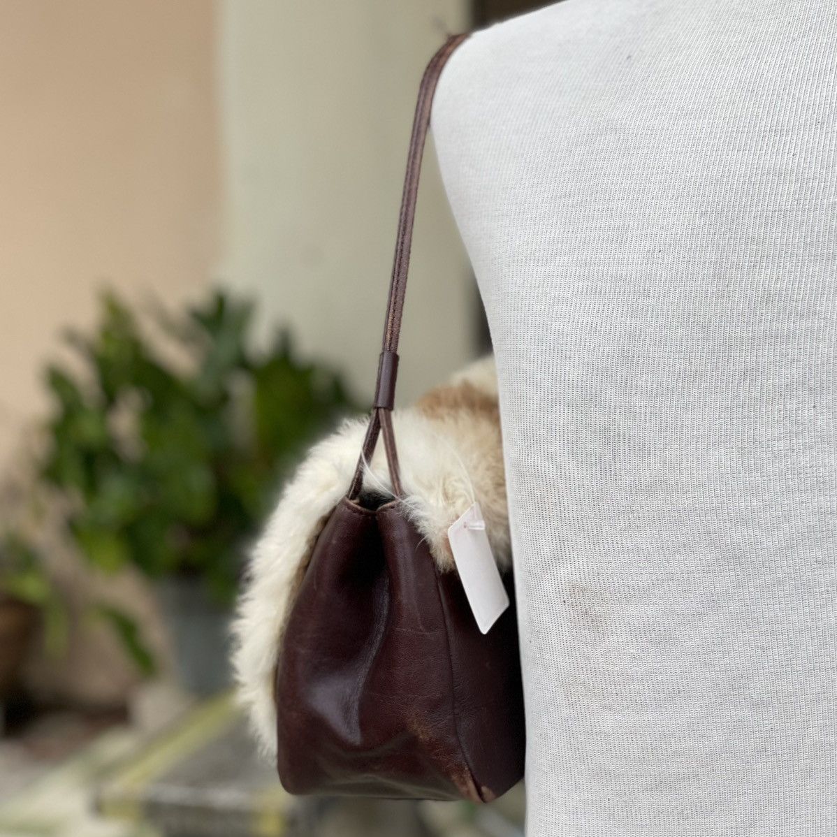 Leather × Vintage Vintage Aprilea Leather & Fur Hanbag Size ONE SIZE - 3 Thumbnail