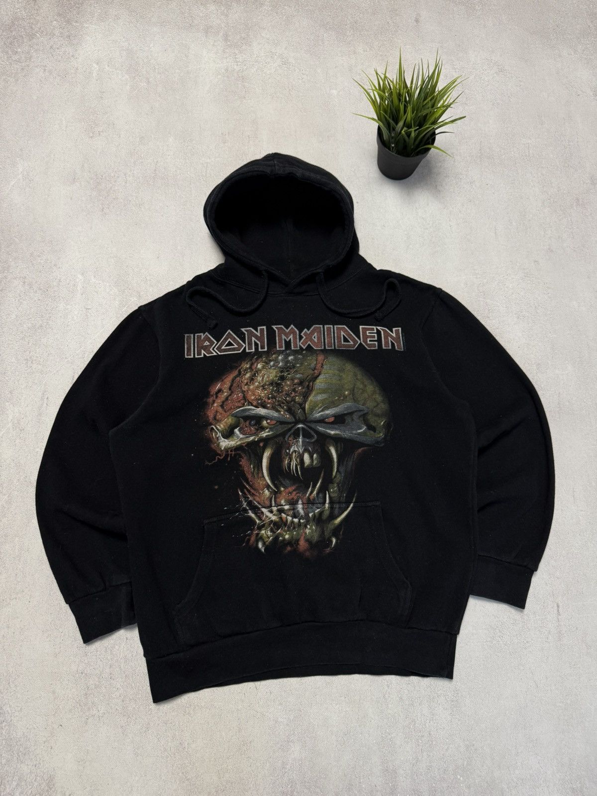 Band Tees Vintage Iron Maiden Hoodie Baggy Black 90s Size US L / EU 52-54 / 3 - 1 Thumbnail