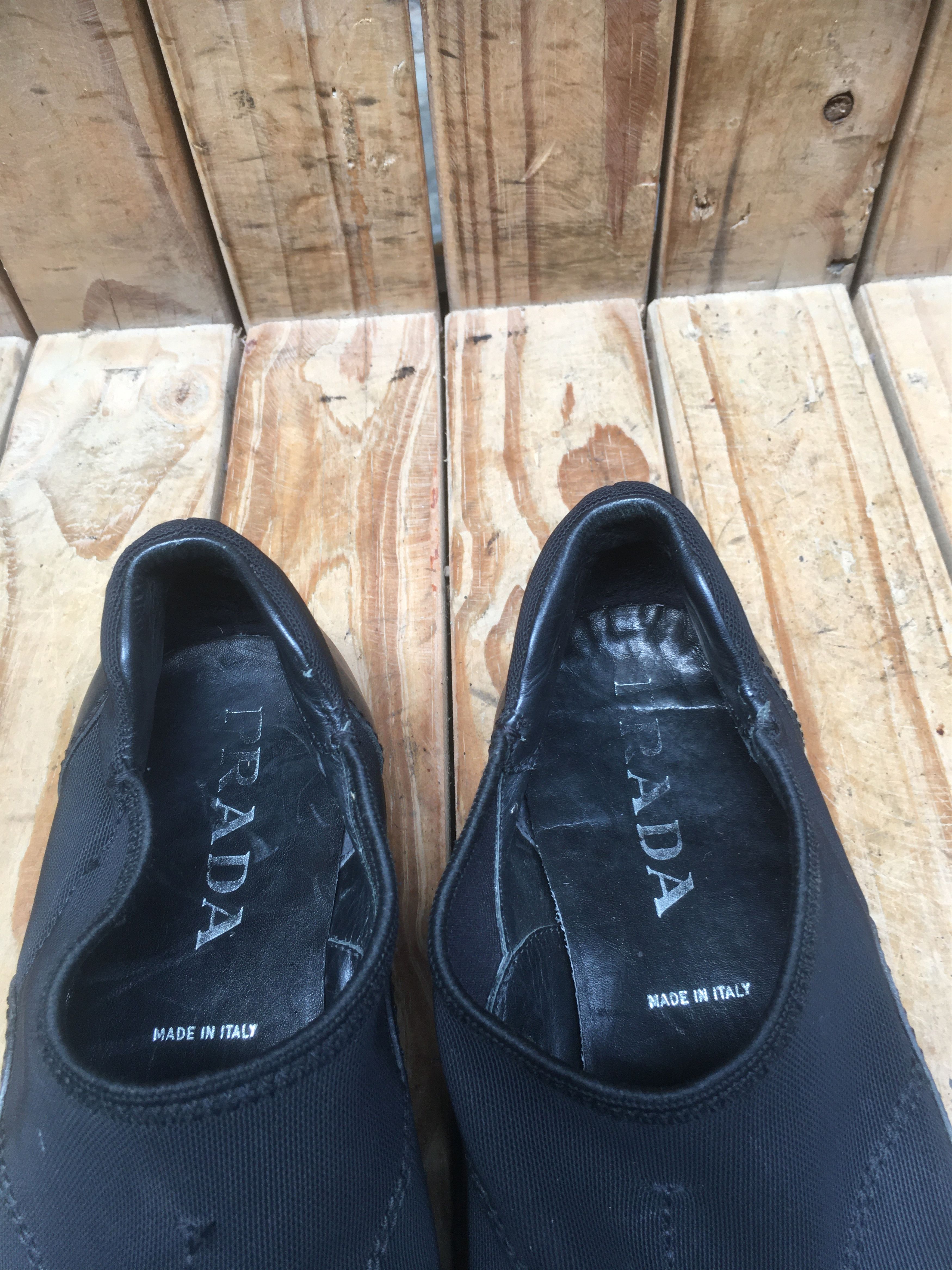 Prada Prada fabric Leather flat shoes EUR 38 Size US 8 / IT 38 - 12 Thumbnail