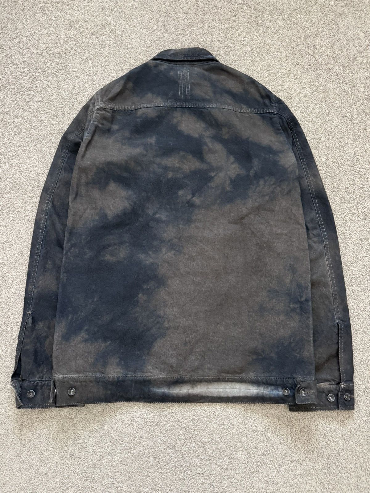 Rick Owens Drkshdw SS15 Rick Owens DRKSHDW Batik Dark Dust Denim Work Jacket Size US S / EU 44-46 / 1 - 8 Thumbnail