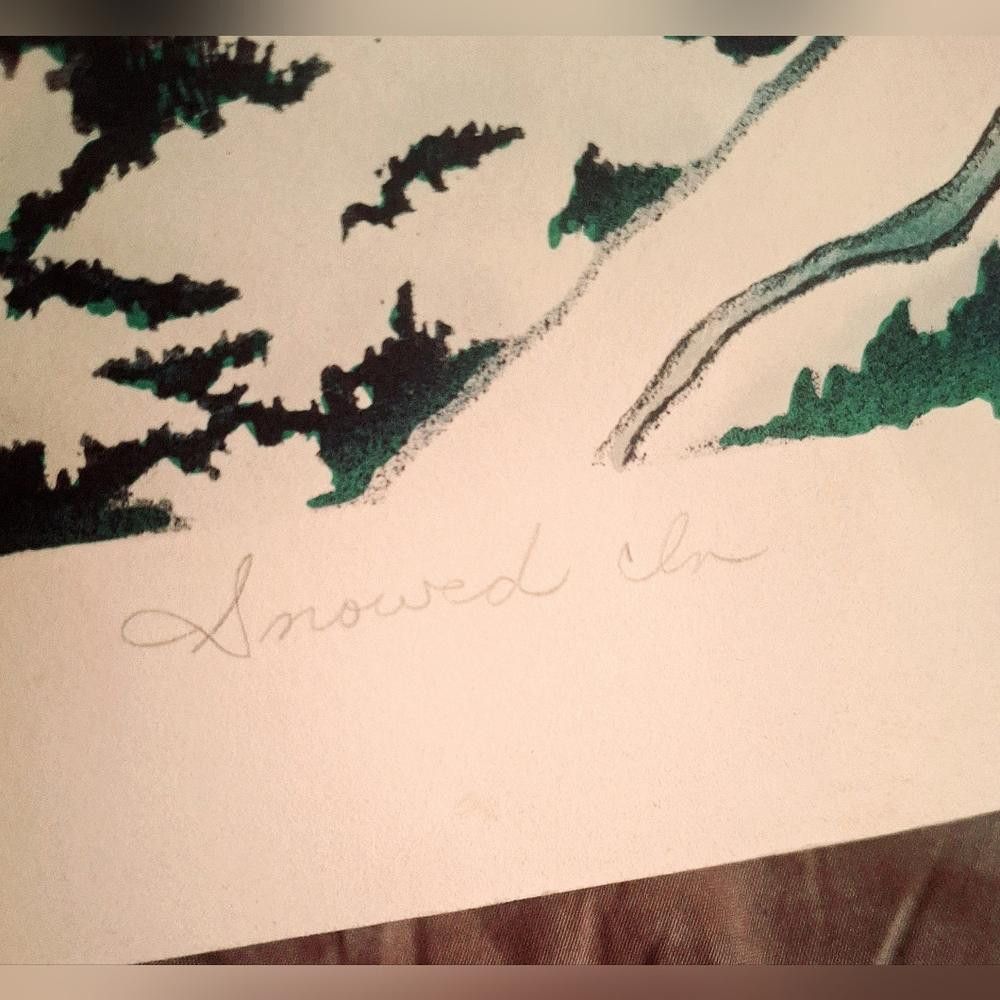 Designer Grace D'Esopo "Snowed In" -S/N Lithograph 1980's. Size ONE SIZE - 5 Thumbnail