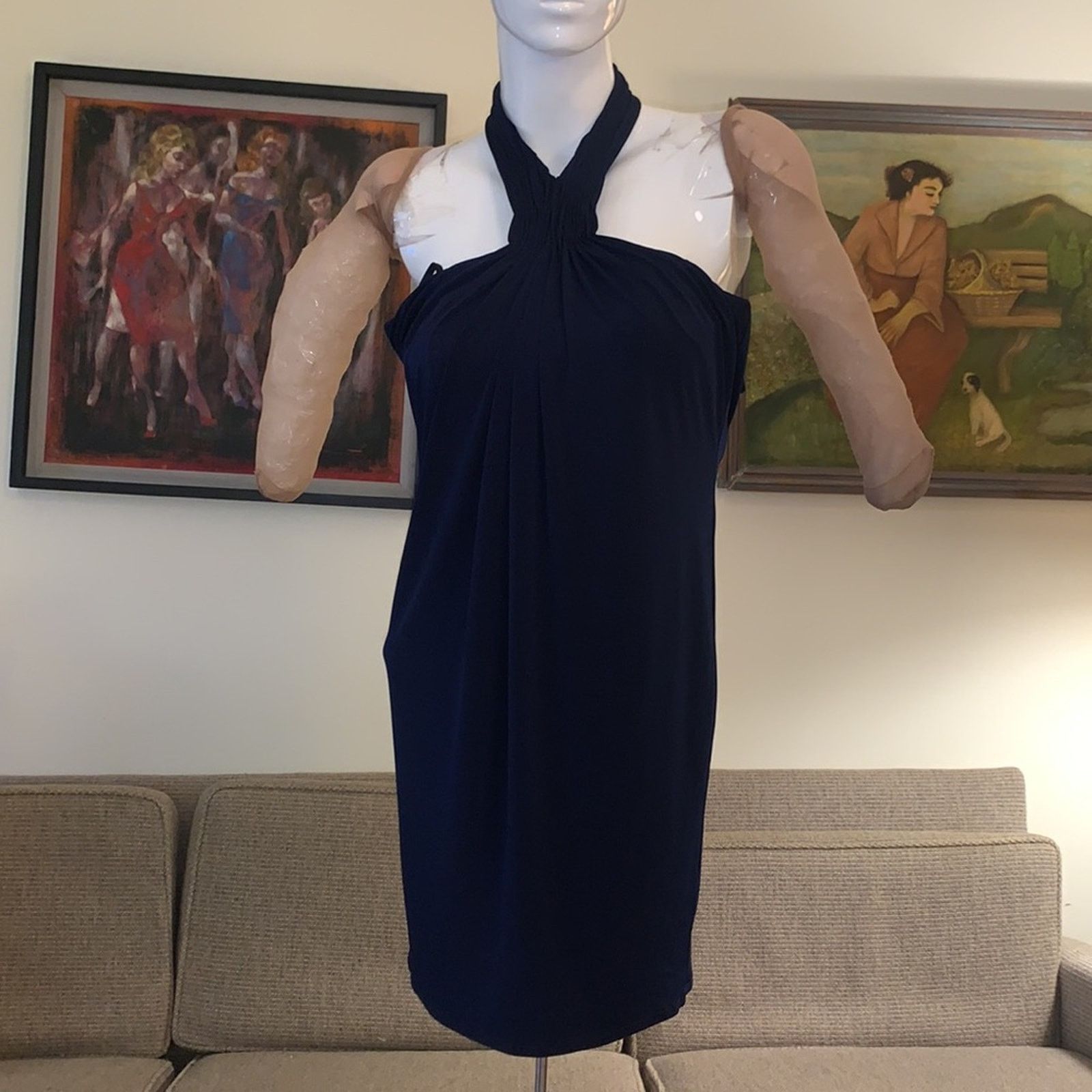 Laundry by Shelli Segal Laundry Shelli Segal navy blue halter cocktail dress Size XS / US 0-2 / IT 36-38 - 4 Thumbnail