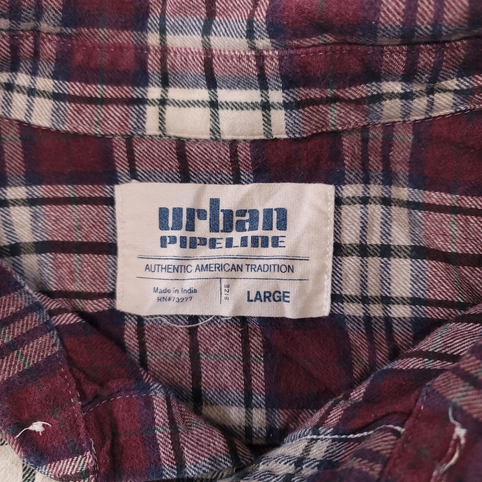 Urban Pipeline Urban Pipeline Tartan Flannel Shirt Mens Size Large L Red Size US L / EU 52-54 / 3 - 3 Thumbnail