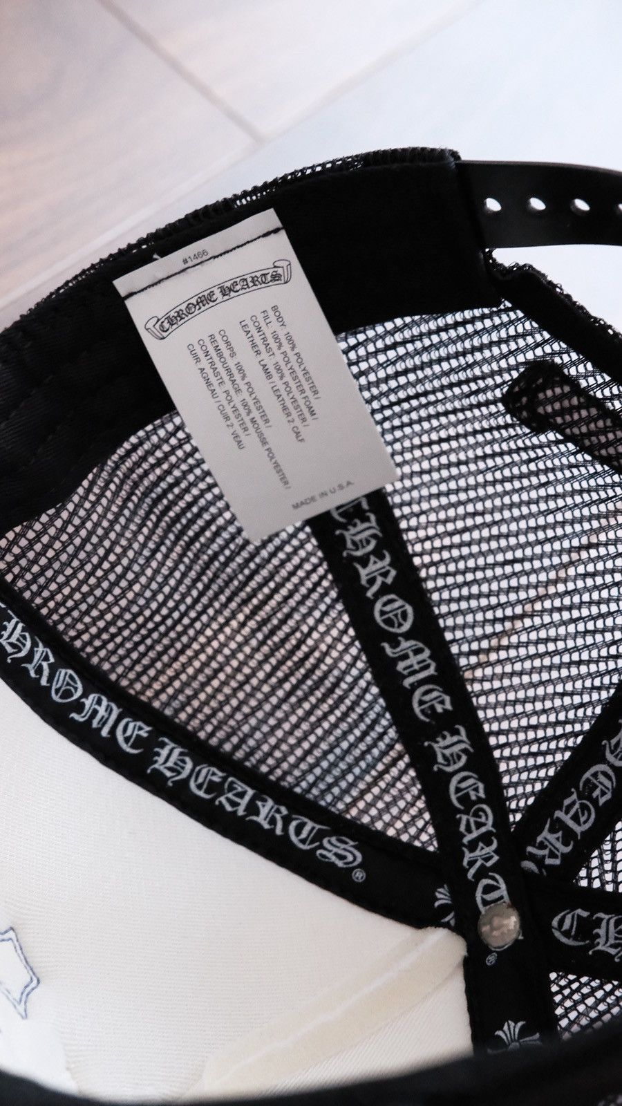 Chrome Hearts Chrome Hearts Trucker Hat Leather Cross Patches Size ONE SIZE - 4 Thumbnail