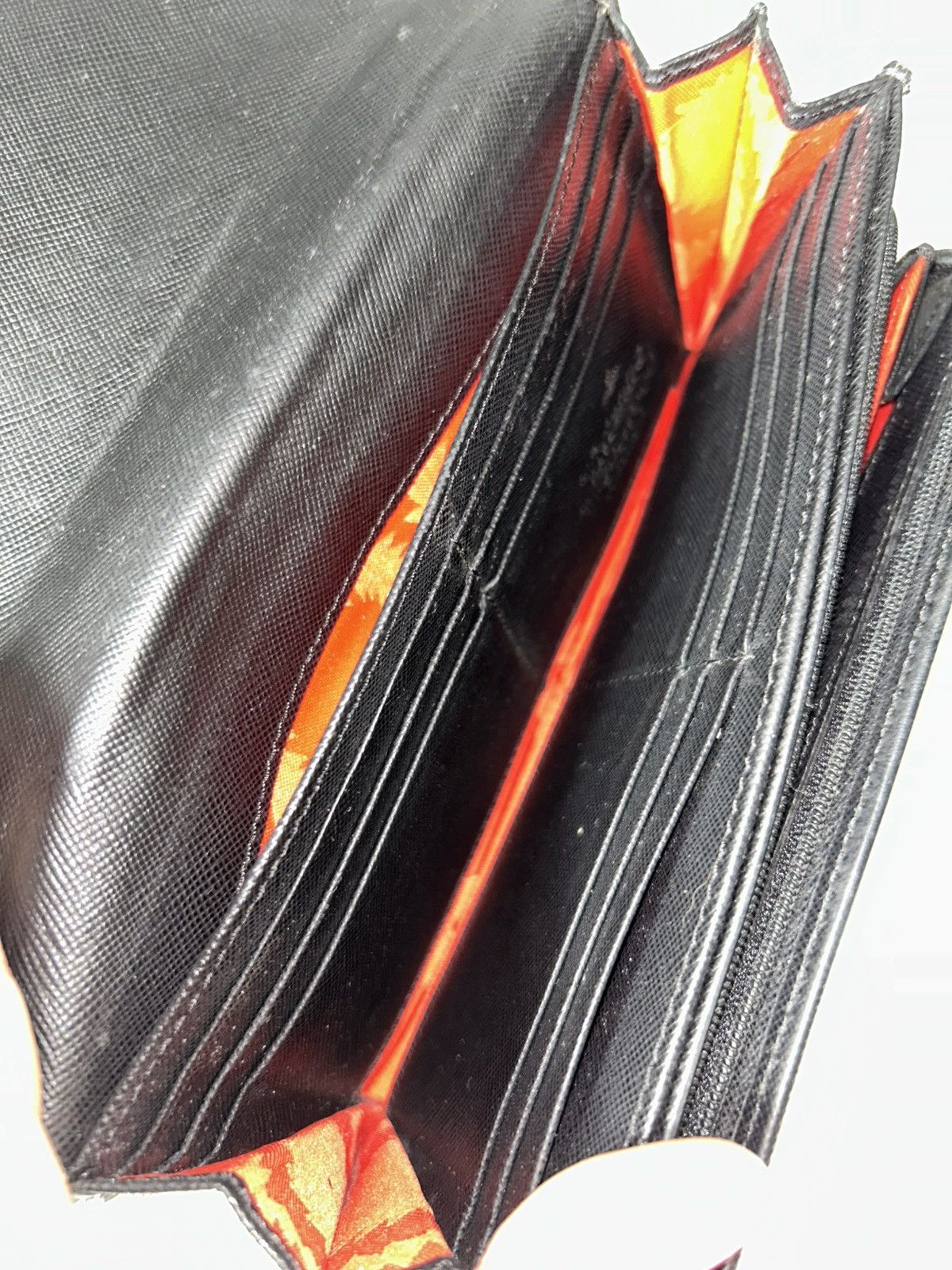 Vivienne Westwood Vivienne Westwood Black Leather Long Wallet w/ Red Interior Size ONE SIZE - 10 Thumbnail