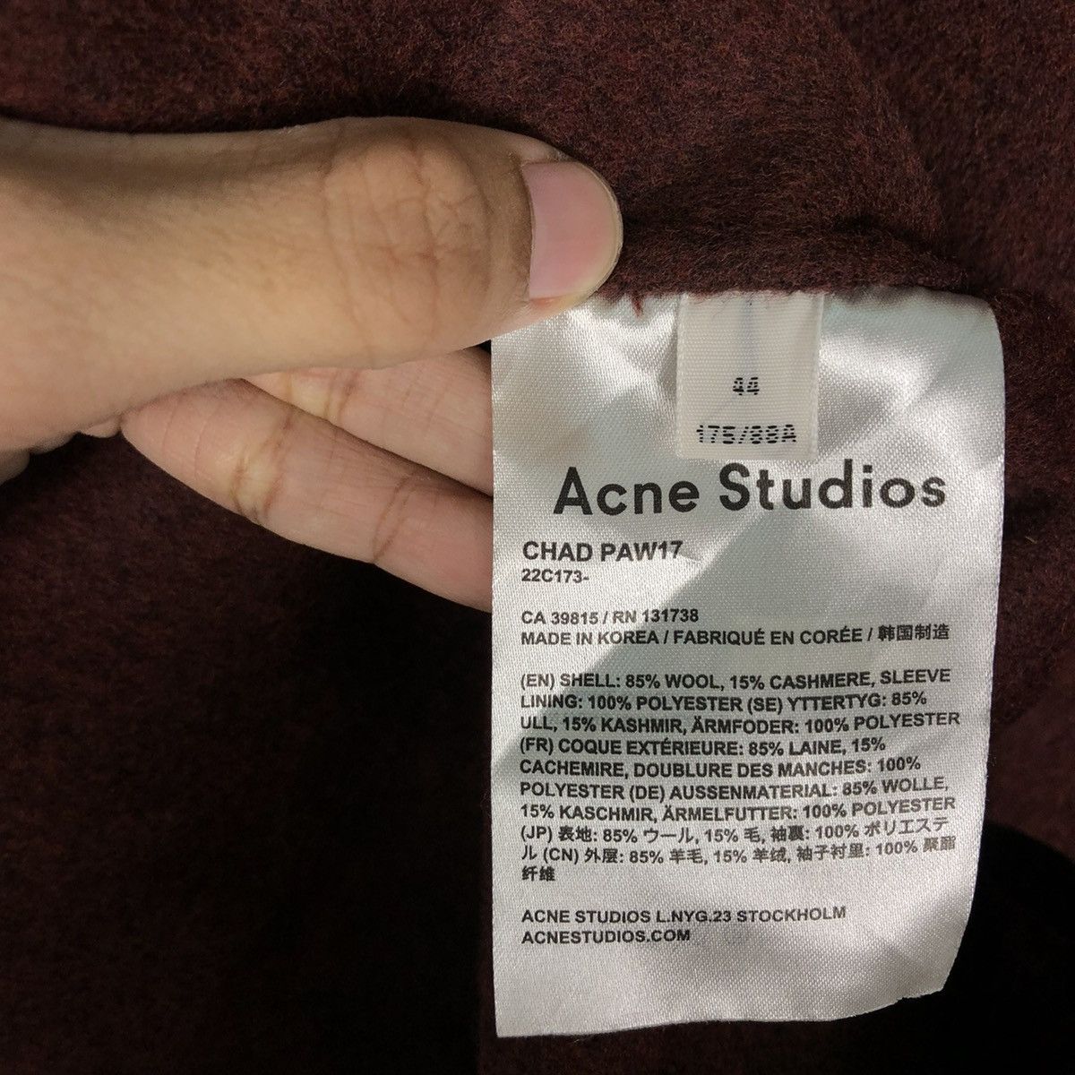 Acne Studios 🔥ACNE STUDIOS WOOL CHAD LONG JACKET COATS Size US S / EU 44-46 / 1 - 18 Thumbnail