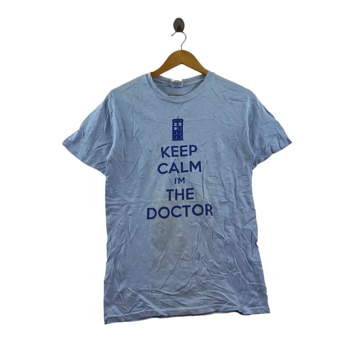 Gildan × Vintage Vintage KEEP CALM I’M THE DOCTOR Parody Tee Shirt Size US S / EU 44-46 / 1 - 1 Thumbnail