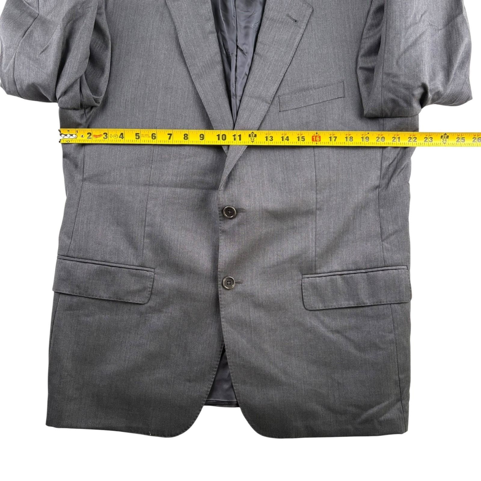 Jos. A. Bank Jos. A. Bank Men’s 100% Wool Blazer Jacket Gray • 44R Size 44R - 10 Thumbnail