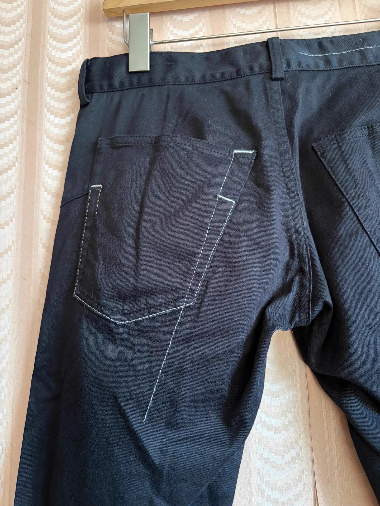 Yohji Yamamoto Yohji Yamamoto Y's Women's Black Topstitch Straight Jeans 2 Size 26" / US 2 / IT 38 - 5 Thumbnail