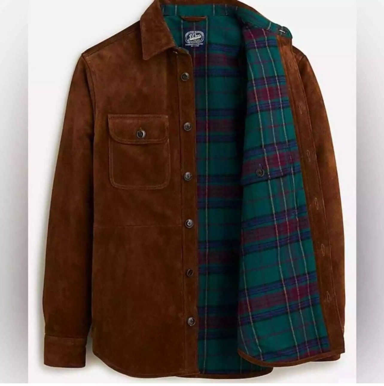 J.Crew J crew brown Italian suede over shirt jacket lnwot Size US XL / EU 56 / 4 - 3 Thumbnail