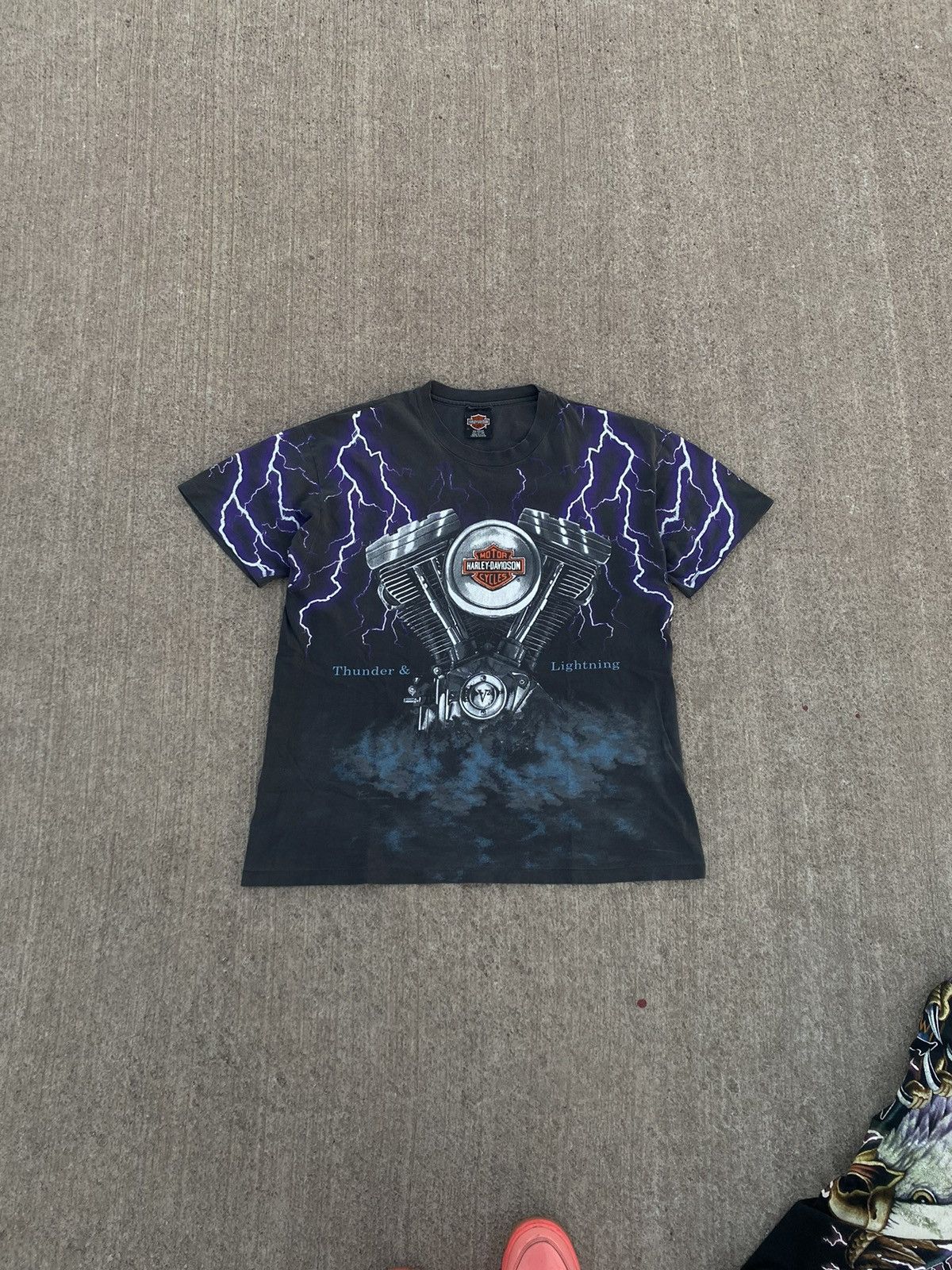 Harley Davidson Harley Davison “Thunder & Lighting” T-Shirt Size US XL / EU 56 / 4 - 2 Thumbnail