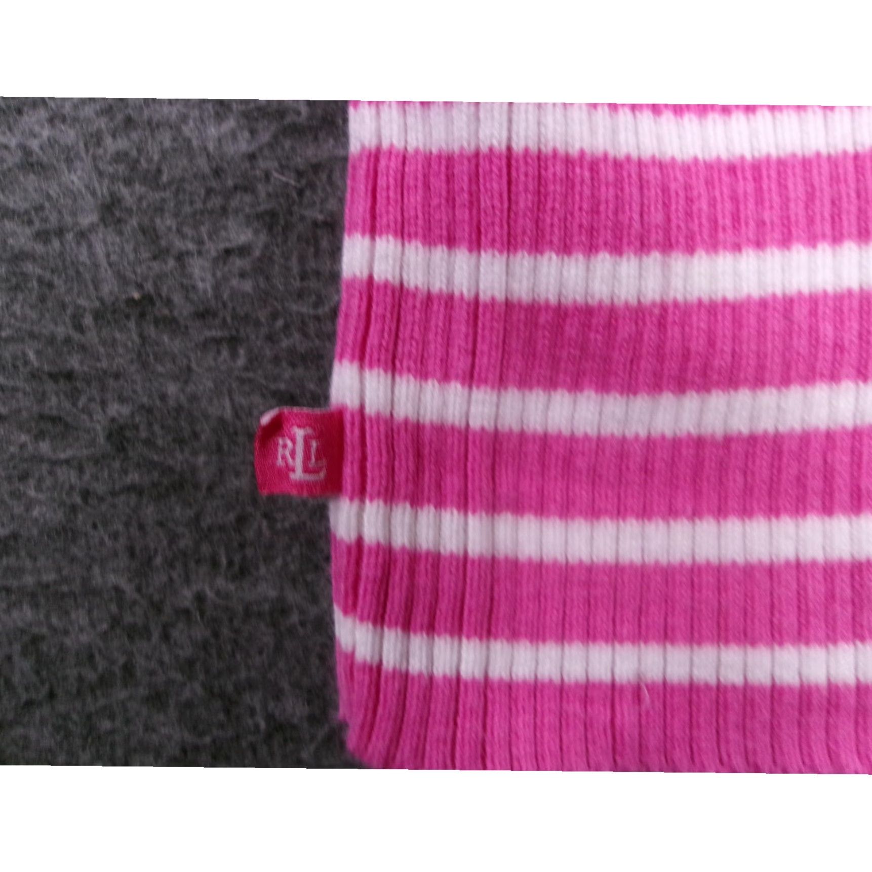 Ralph Lauren Lauren Ralph Lauren Tank Top Women XL Pink Striped Ribbed Turtleneck Preppy Women Size XL / US 12-14 / IT 48-50 - 3 Thumbnail