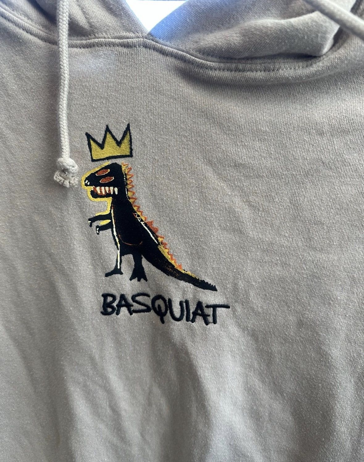 MoMA Basquiat - Beige Dinosaur Hoodie - Unisex - MoMA Collab (L) Size L / US 10 / IT 46 - 5 Thumbnail