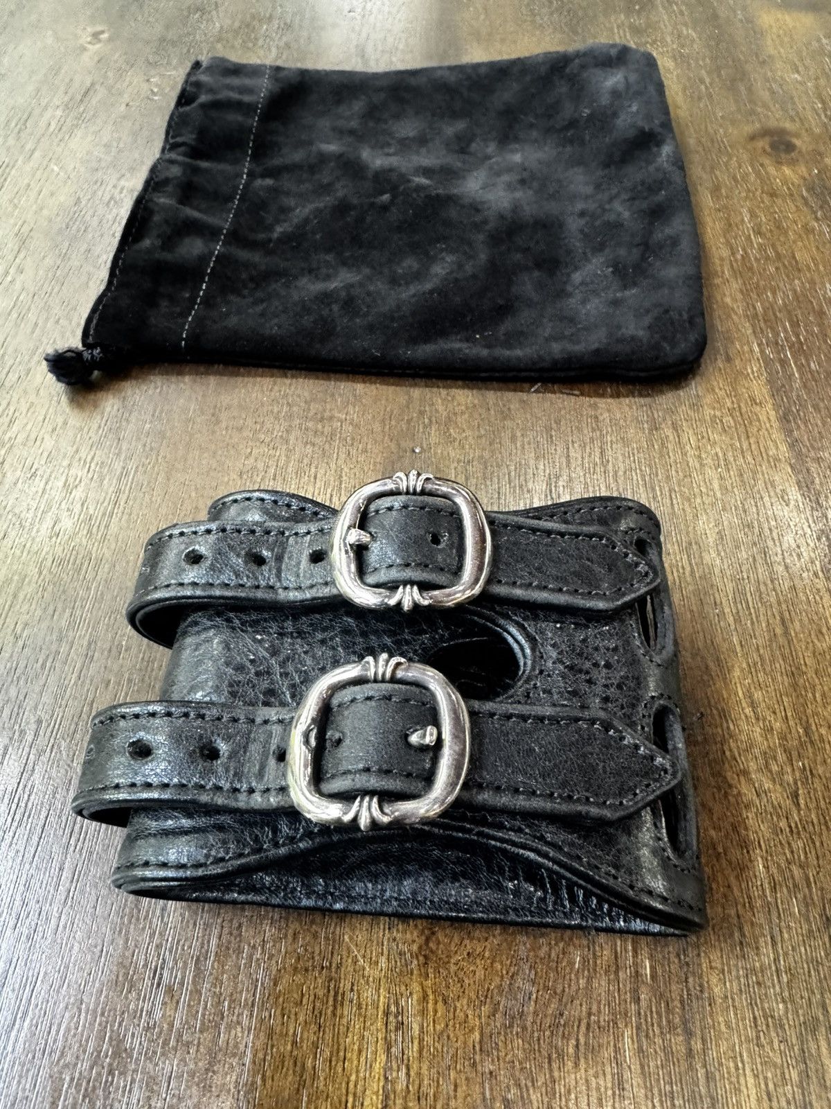 Chrome Hearts Chrome Hearts Large Leather Band Bracelet Size ONE SIZE - 2 Thumbnail