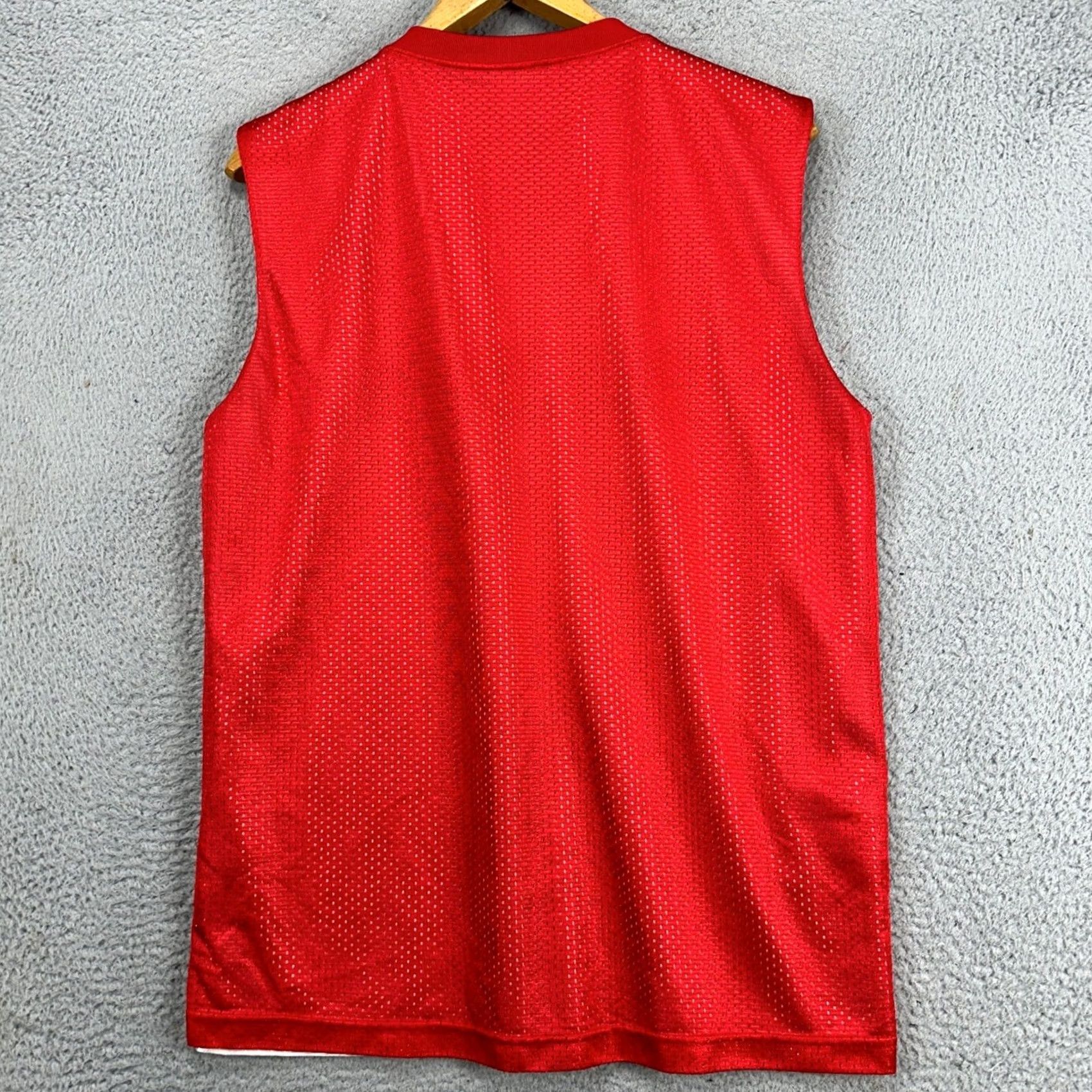 Vintage Rutgers Scarlet Knights Mens Basketball Jersey Shirt Medium Red White Reversible V-Neck Sleeveless Size US M / EU 48-50 / 2 - 4 Thumbnail