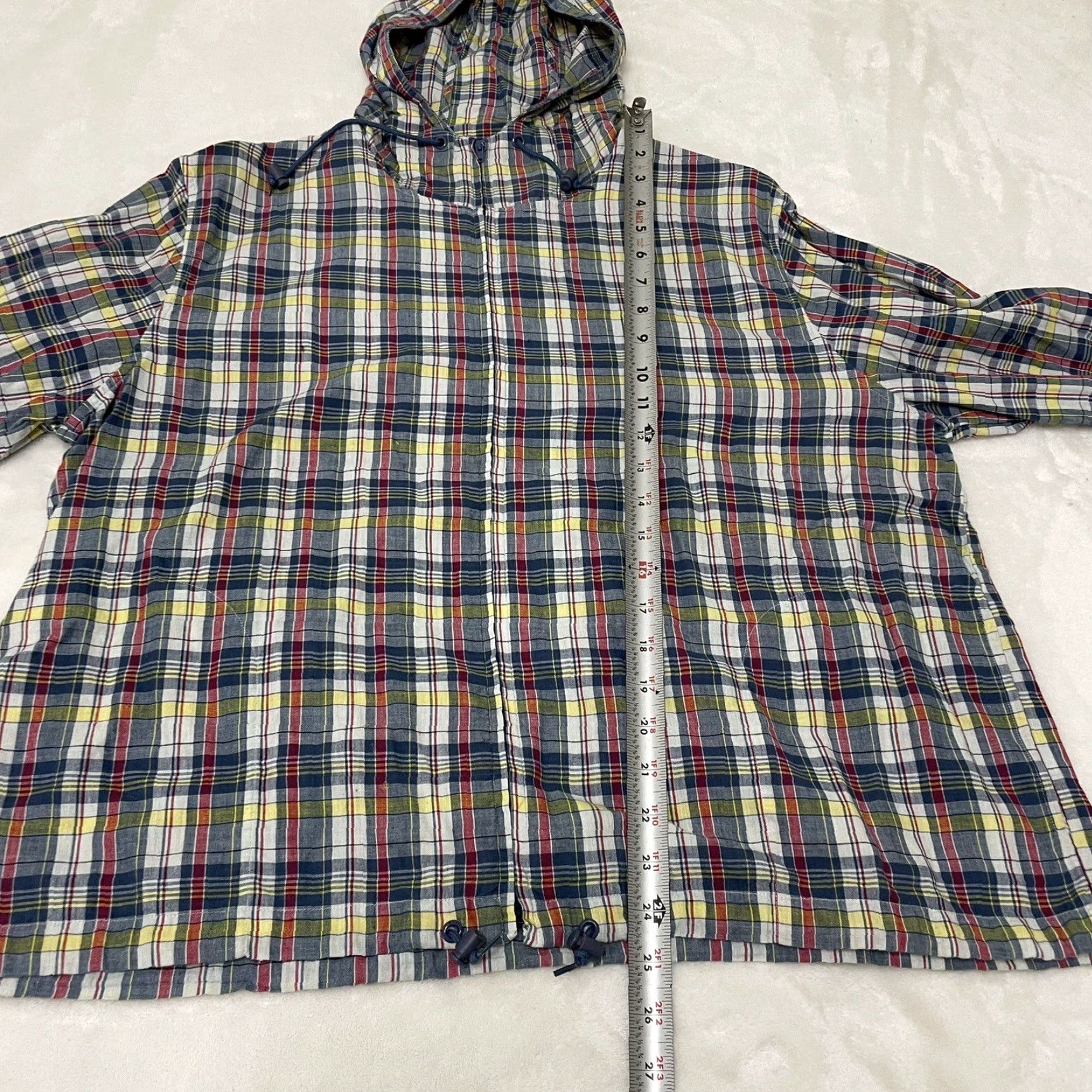 Orvis VINTAGE Orvis Plaid Flannel Jacket Hooded Blue Red Yellow XL Full Zip Light-weight Jacket Windbreaker Unisex Adults Mens Womens Size XL / US 12-14 / IT 48-50 - 5 Thumbnail