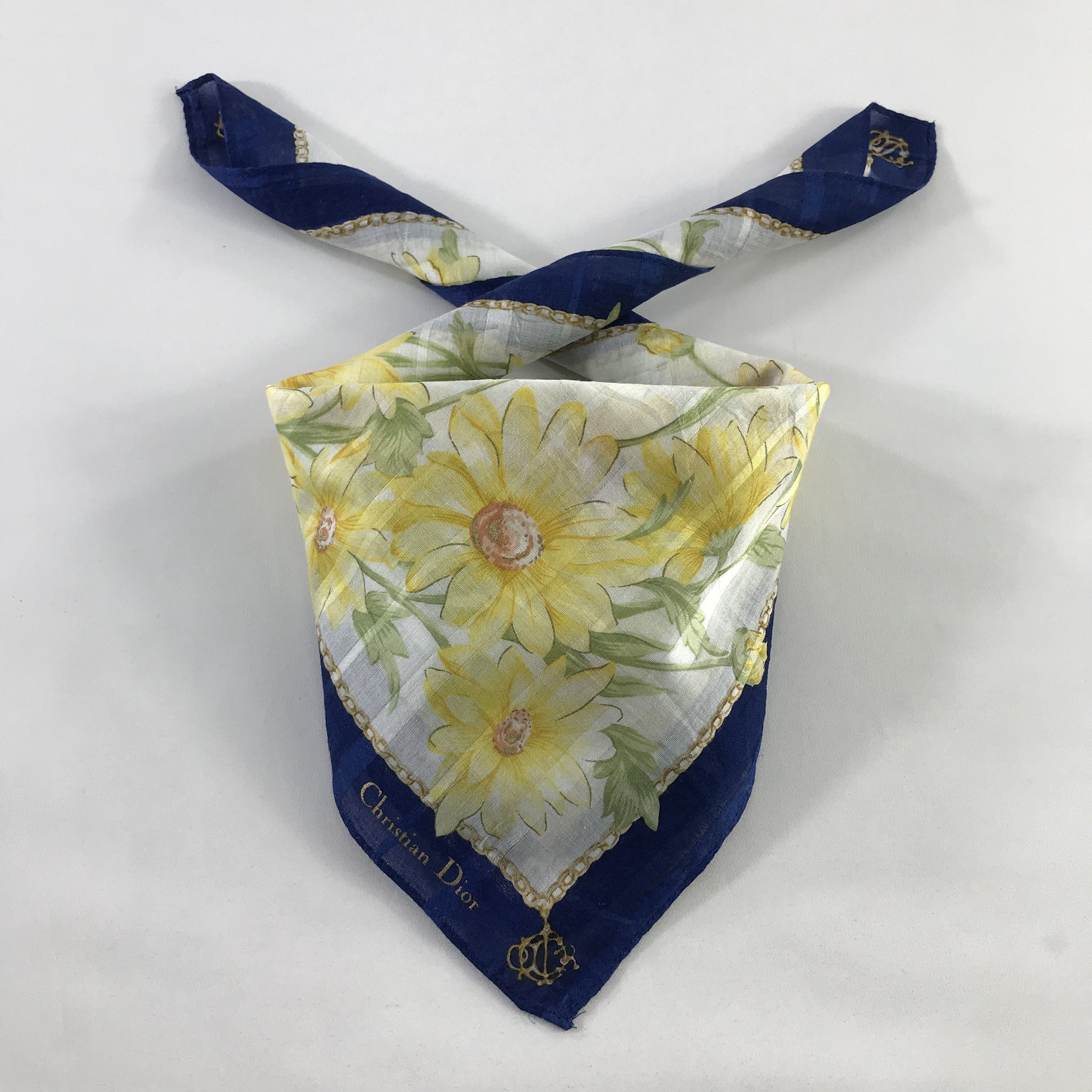 Christian Dior Monsieur × Vintage Christian Dior Bandana / Handkerchief / Neckerchief - S404 Size ONE SIZE - 3 Thumbnail