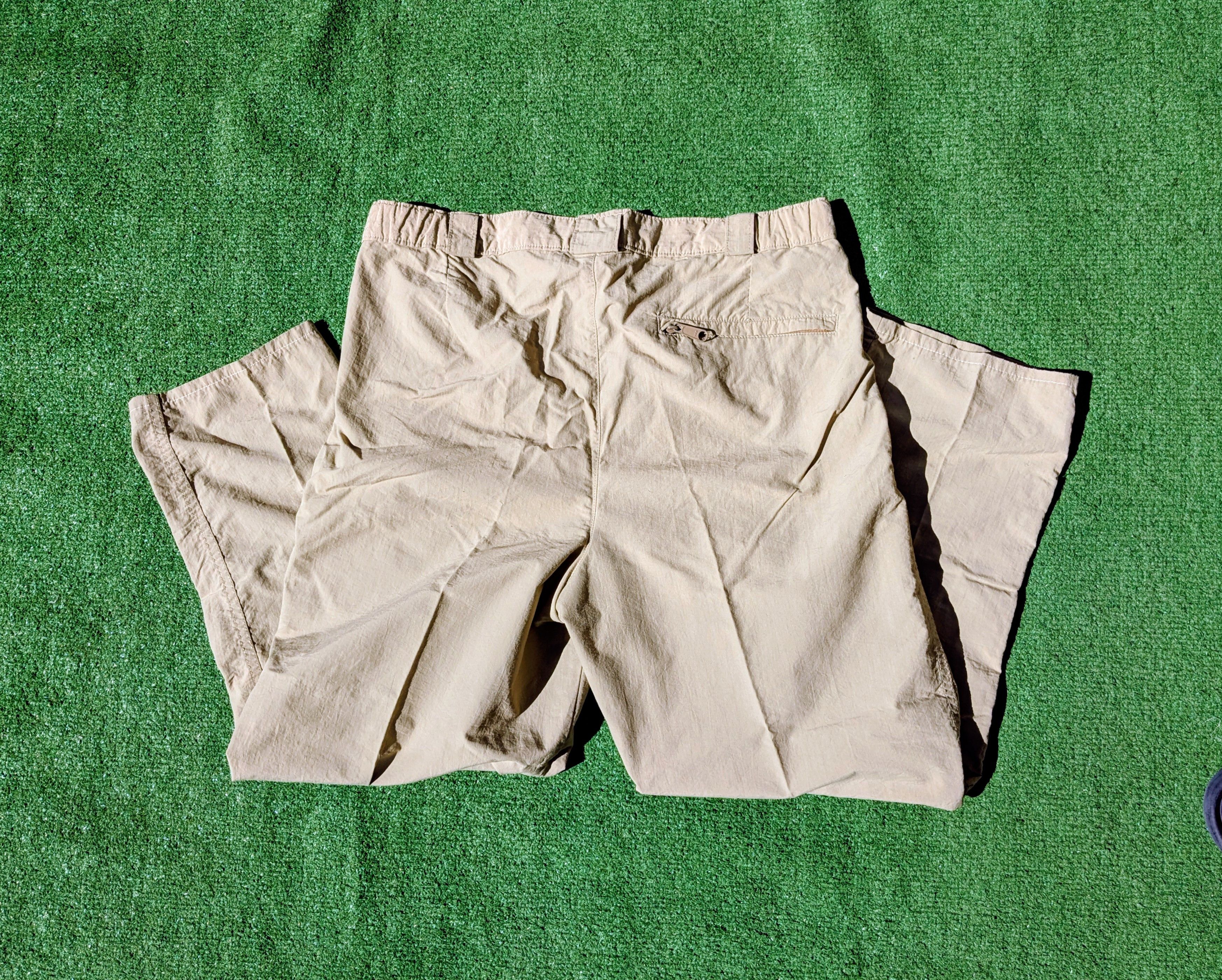 Other TravelSmith Nylon Security Pocket Khaki Pleated USA Pants Size US 32 / EU 48 - 3 Thumbnail