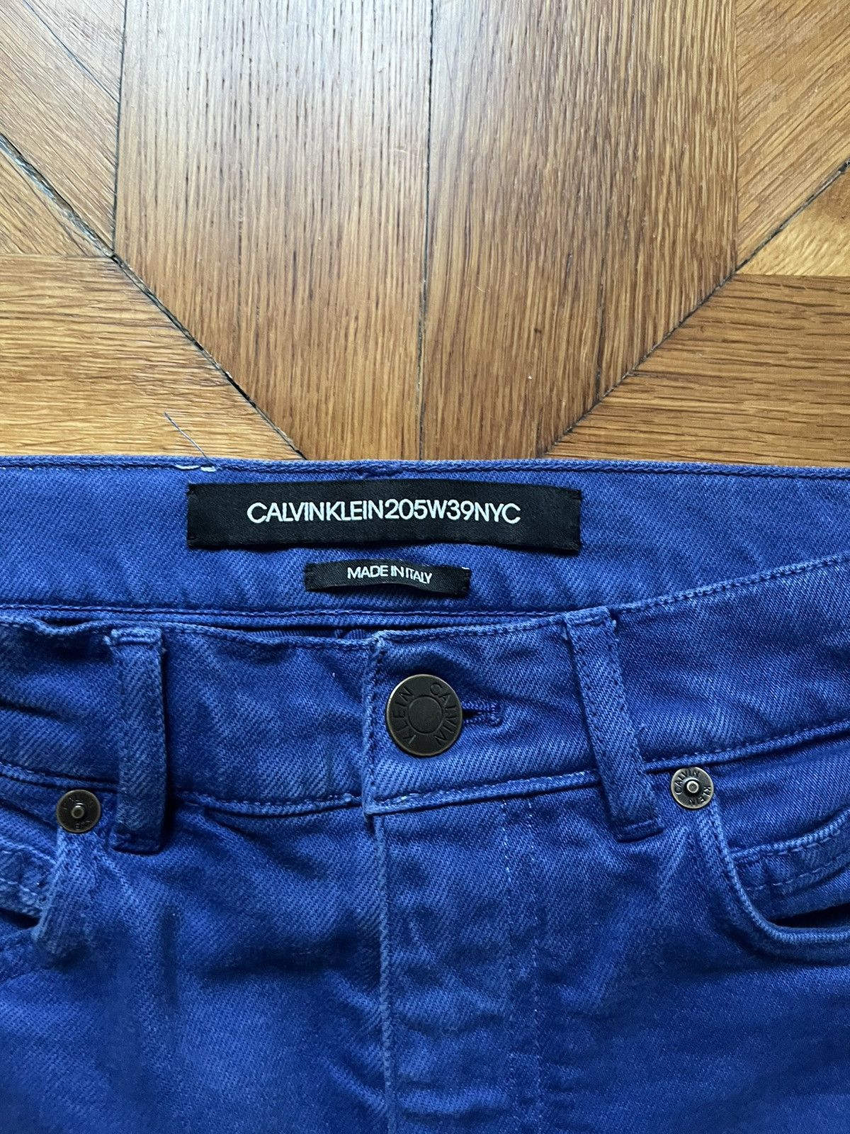 Calvin Klein 205W39NYC SS19 Blue Tie Dye Denim Size US 27 - 4 Thumbnail