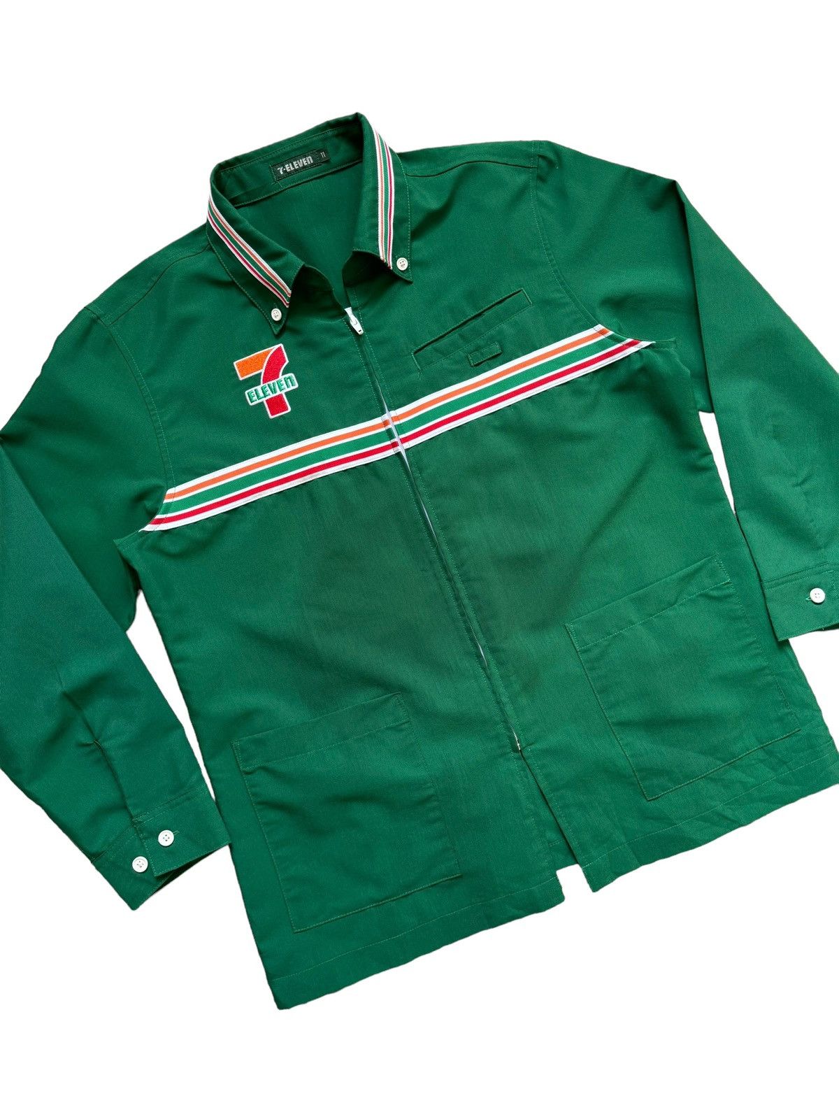 Japanese Brand Vintage 7-ELEVEN Uniform Shirt/Jacket Zip Up Size US M / EU 48-50 / 2 - 17 Thumbnail