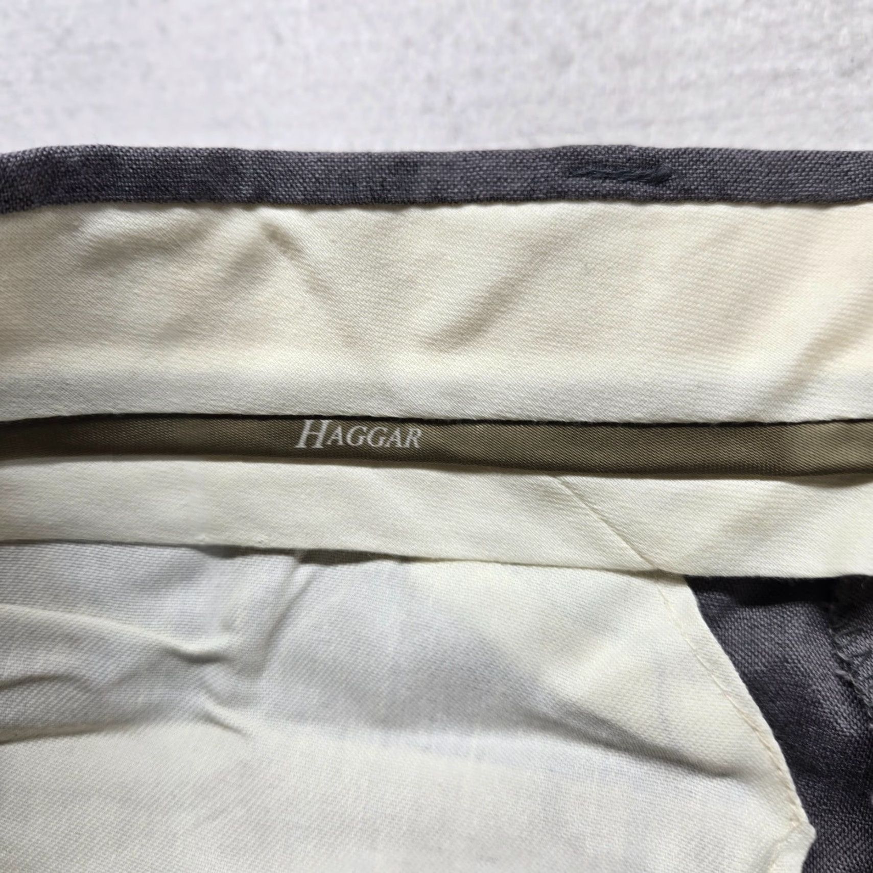 Haggar HAGGAR Solid Gray Dress Pants Slacks Adult Men's 36 x 31 Size US 36 / EU 52 - 3 Thumbnail