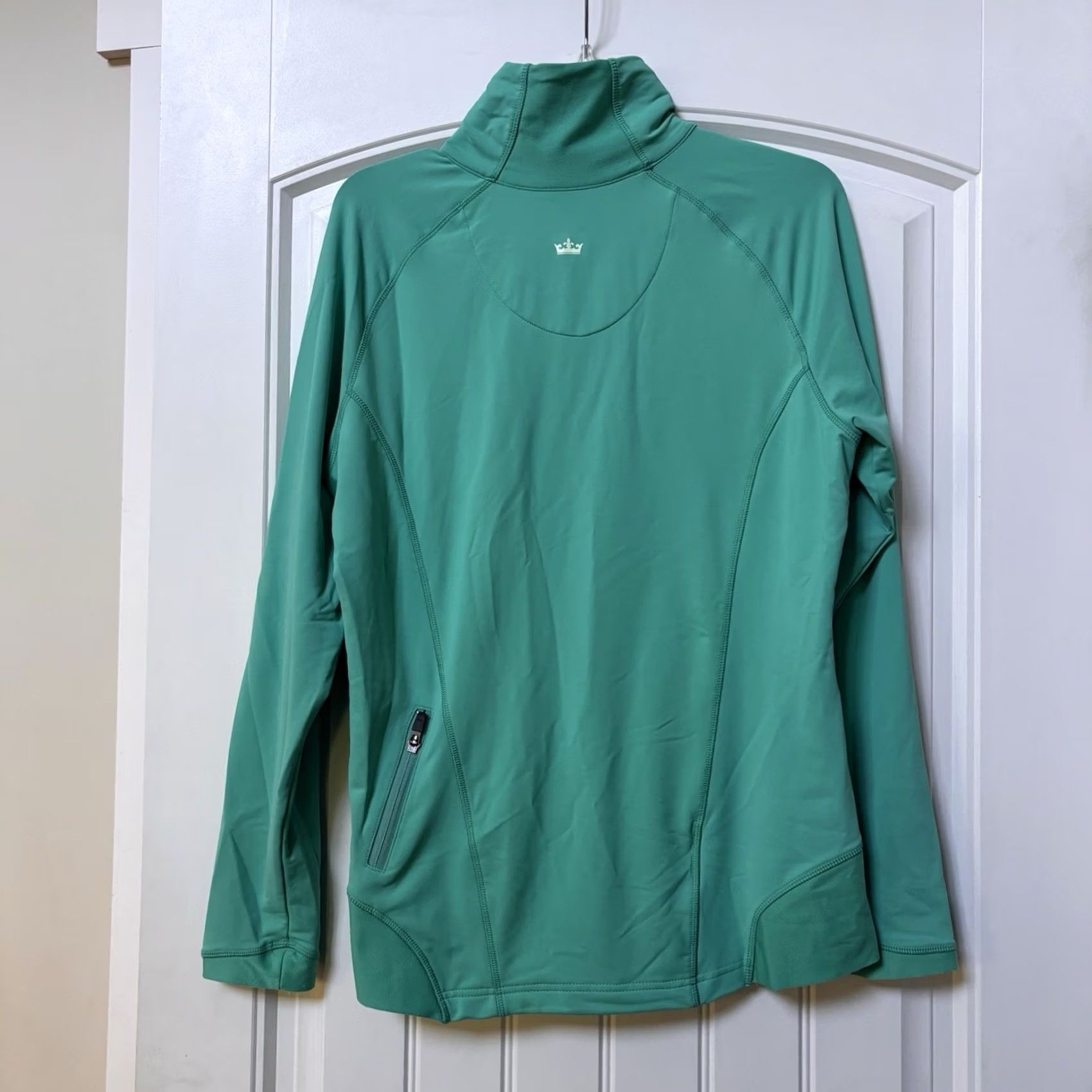 Peter Millar Womens Peter Millar Element Pullover Teal Green sz XL 50+ UPF 1/2 Zip Wicking Golf Size XL / US 12-14 / IT 48-50 - 7 Thumbnail