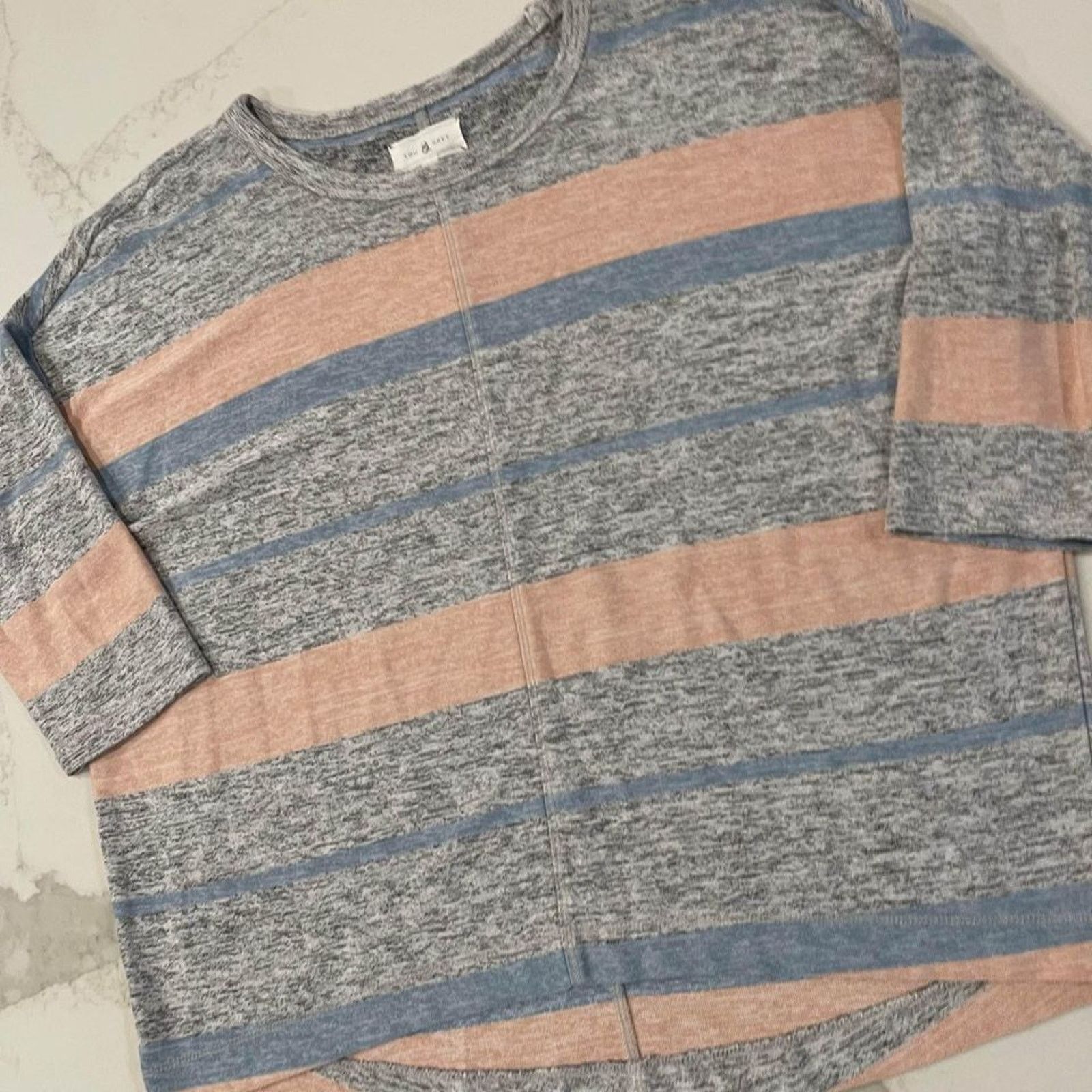 Lou & Grey Lou & Grey Multicolor 3/4 Sleeve Crewneck Sweater Women's XS Size XS / US 0-2 / IT 36-38 - 2 Thumbnail