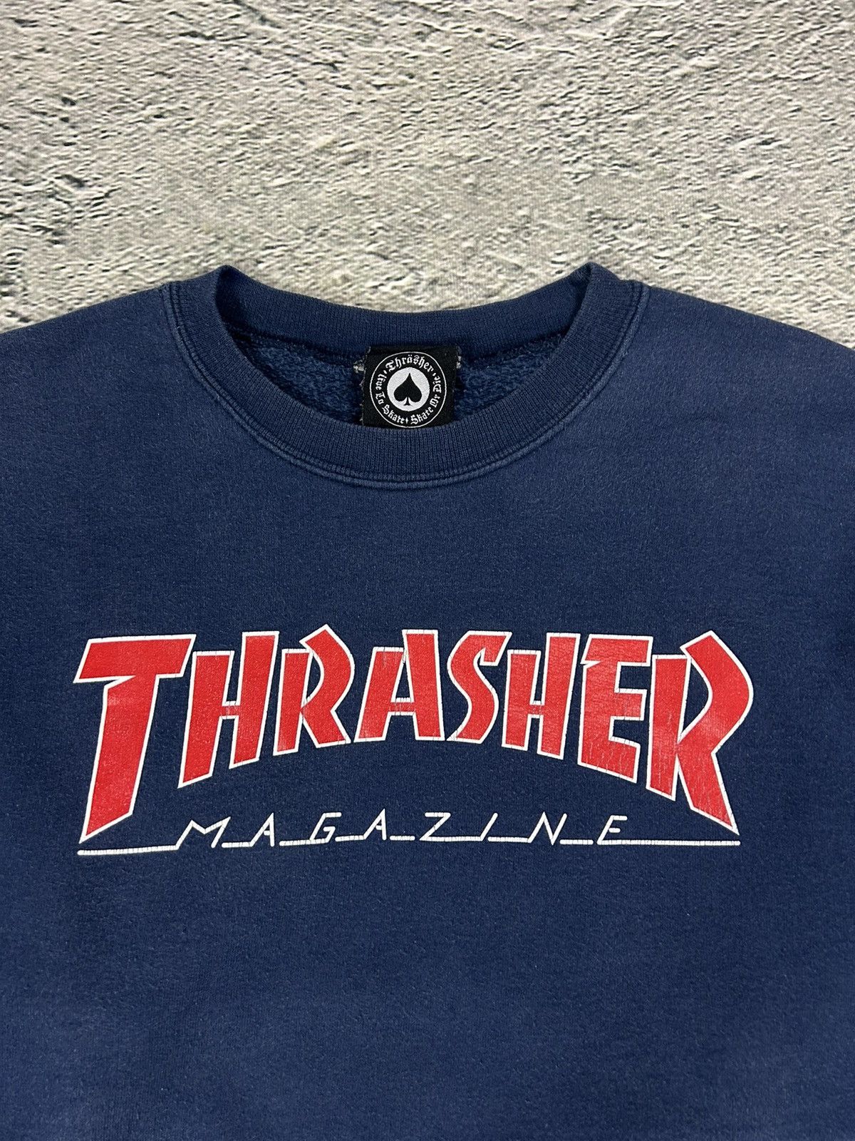 Thrasher Thrasher navy blue sweatshirt red logo Size US M / EU 48-50 / 2 - 2 Thumbnail