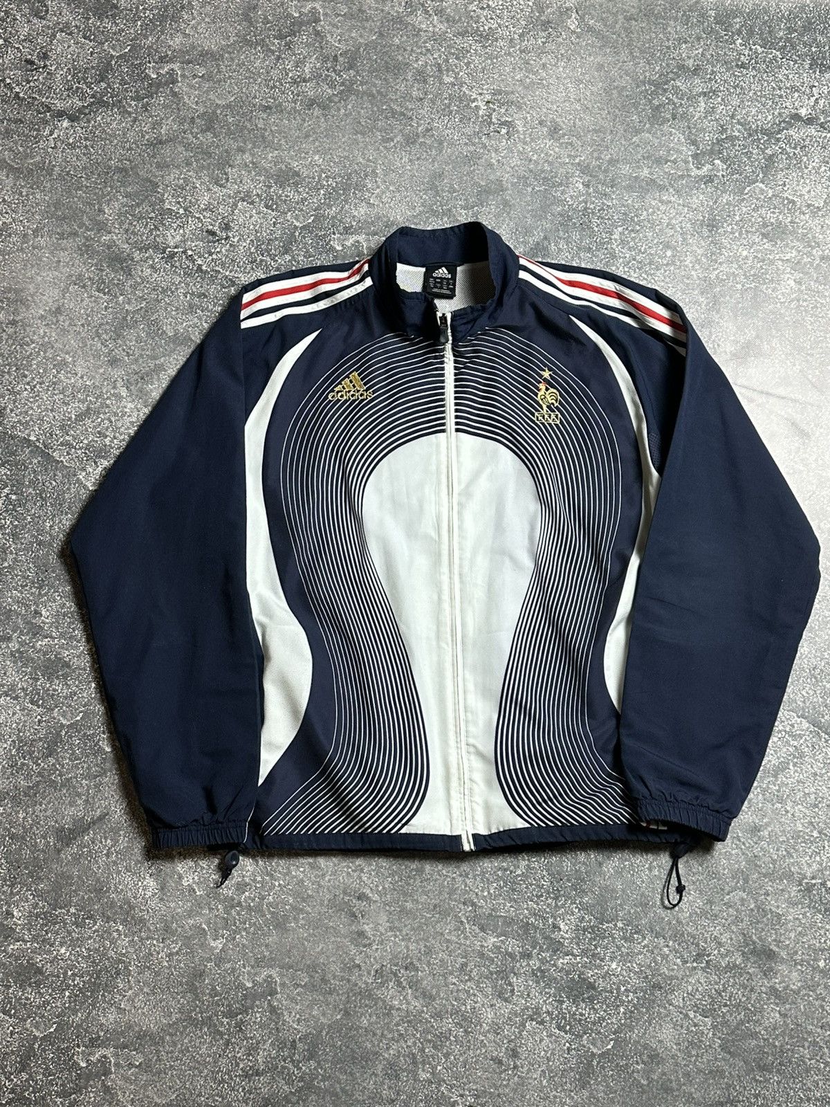 Adidas Vintage Adidas 2006 France World Cup Warm Jacket Football Size US XXL / EU 58 / 5 - 2 Thumbnail