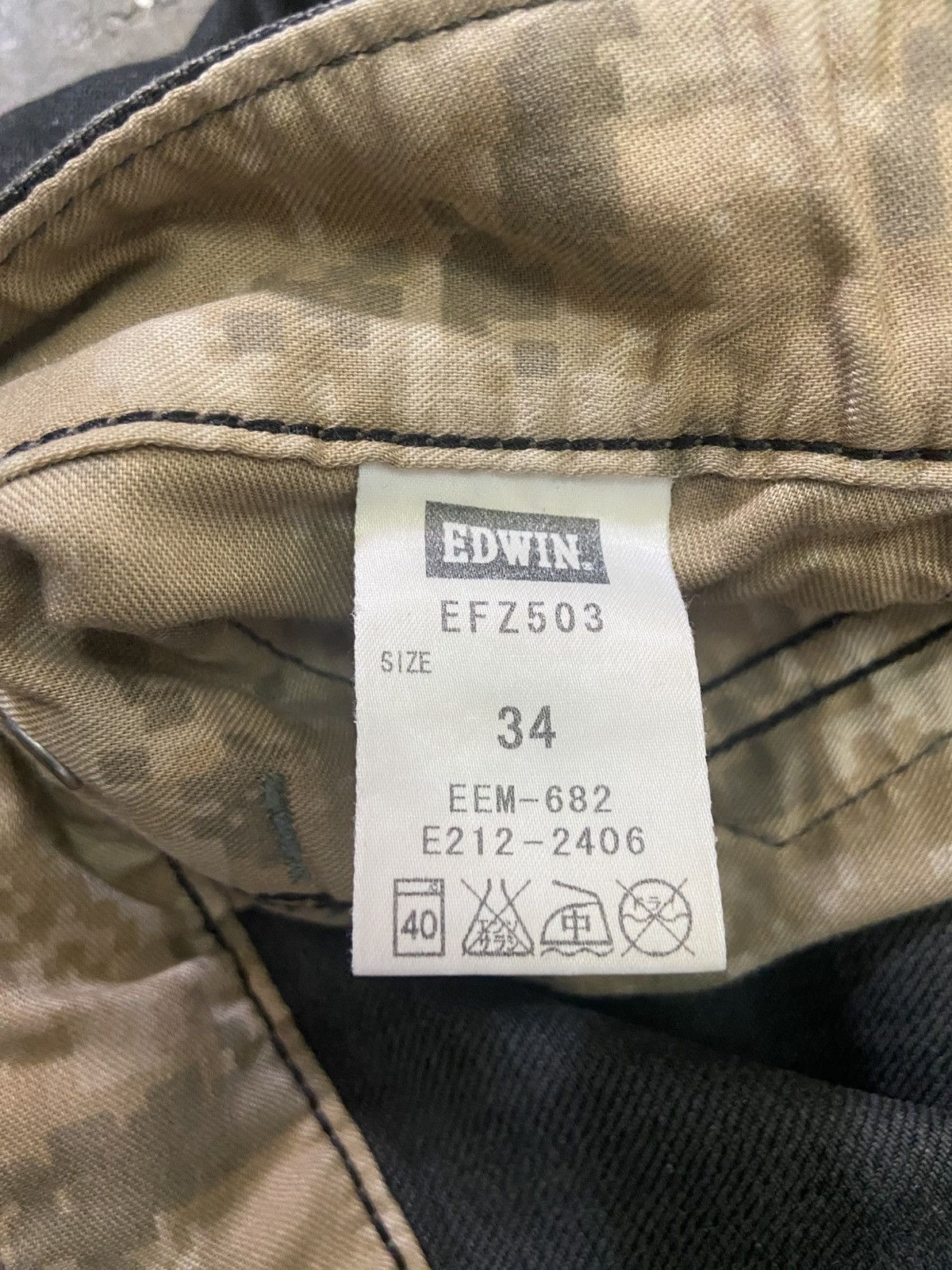 Edwin × Japanese Brand Edwin E-Function Type EF503 Banana Cut Denim Size US 34 / EU 50 - 19 Thumbnail