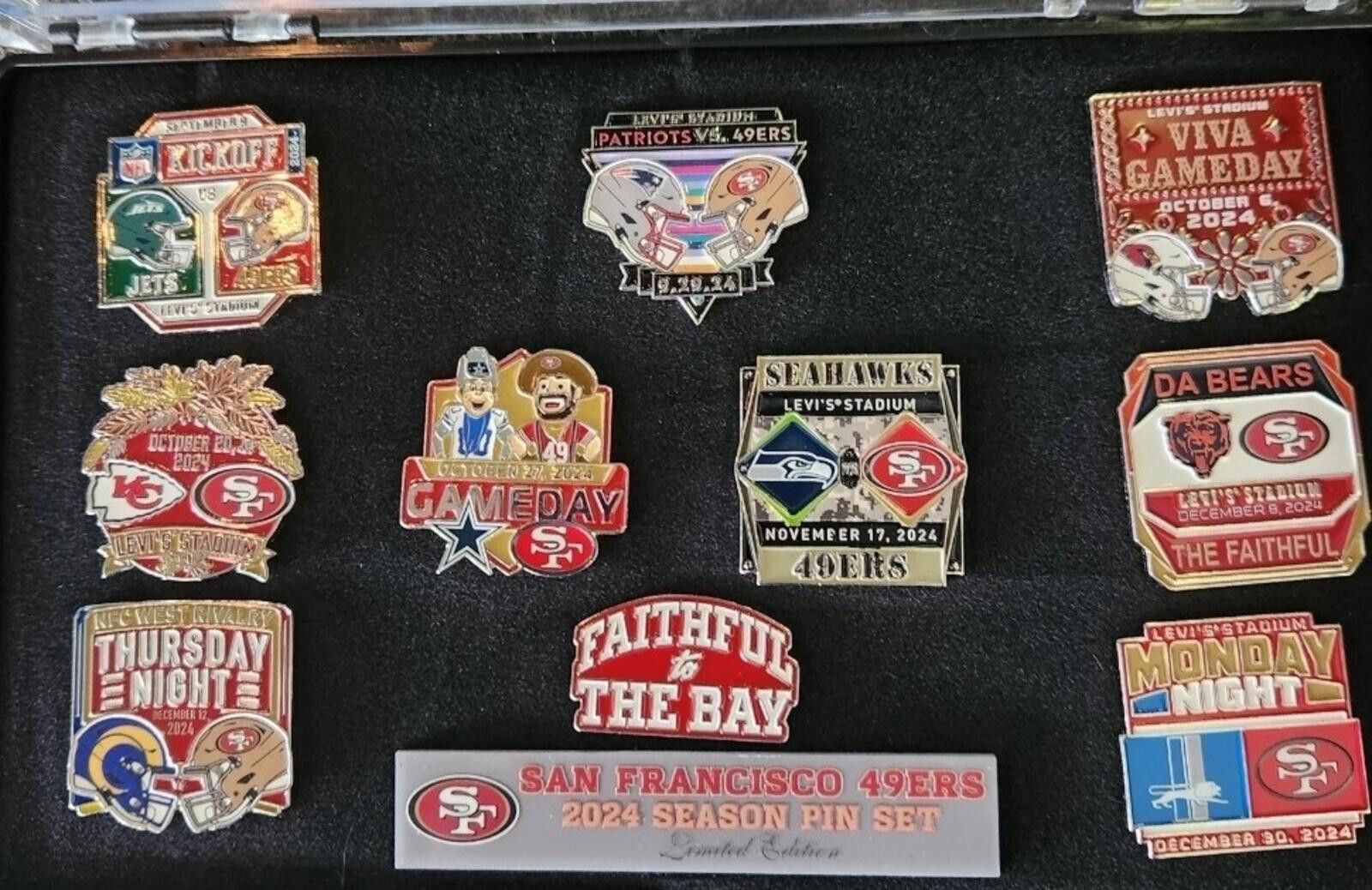 Other Sealed 49ERS GAME DAY PIN SET 2024 2025 SEASON LEVI GAMEDAY Size ONE SIZE - 1 Thumbnail