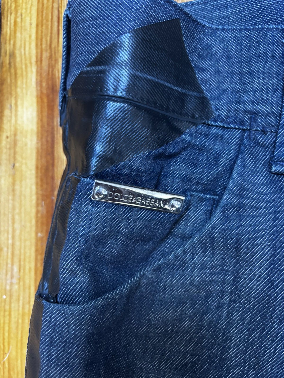 Dolce & Gabbana Dolce & gabbana ss08 duct tape denim indigo jeans Size US 32 / EU 48 - 3 Thumbnail