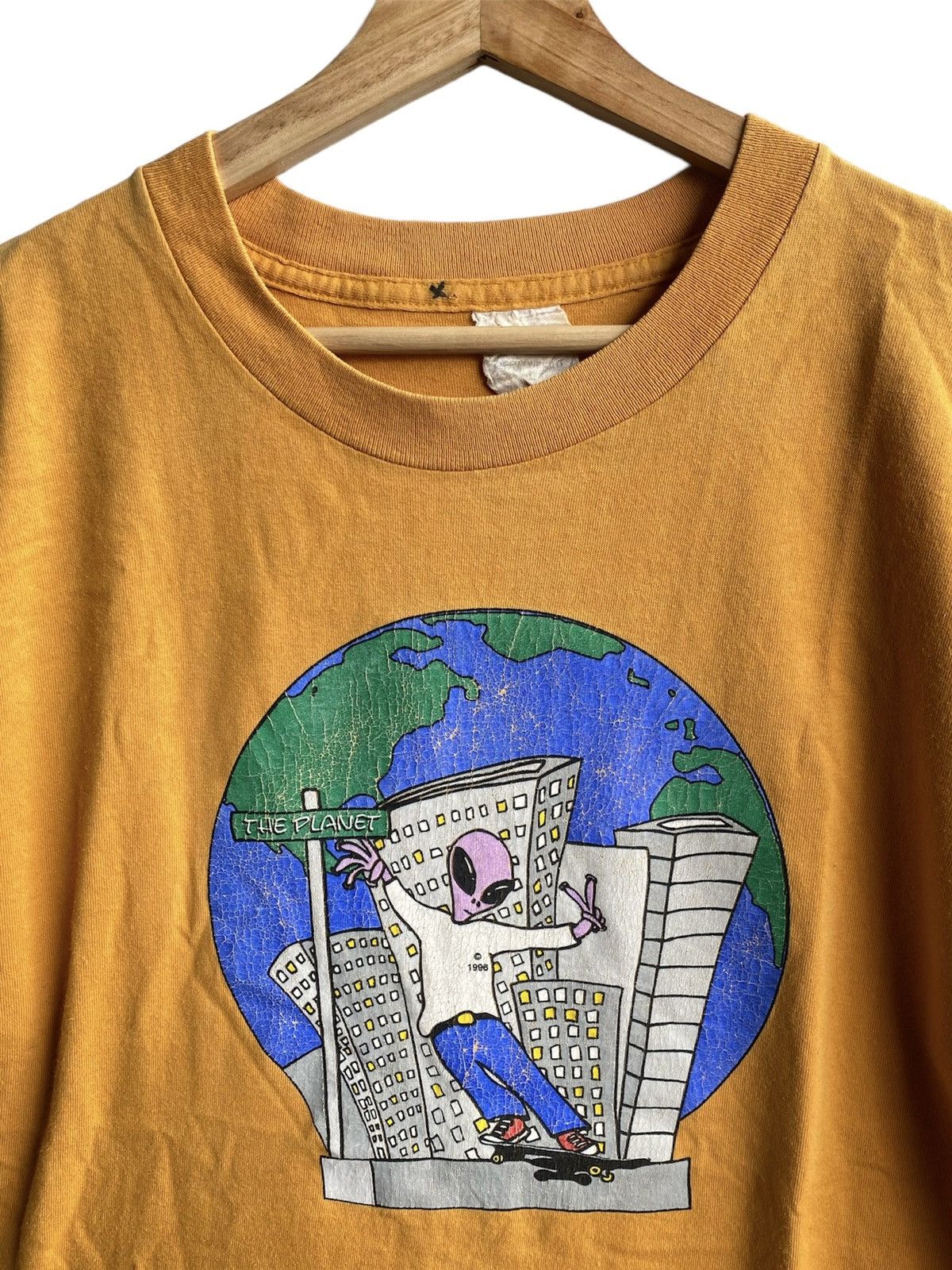Alien Workshop × Vintage Vintage 90s Alien Workshop skate tee Size US L / EU 52-54 / 3 - 5 Thumbnail