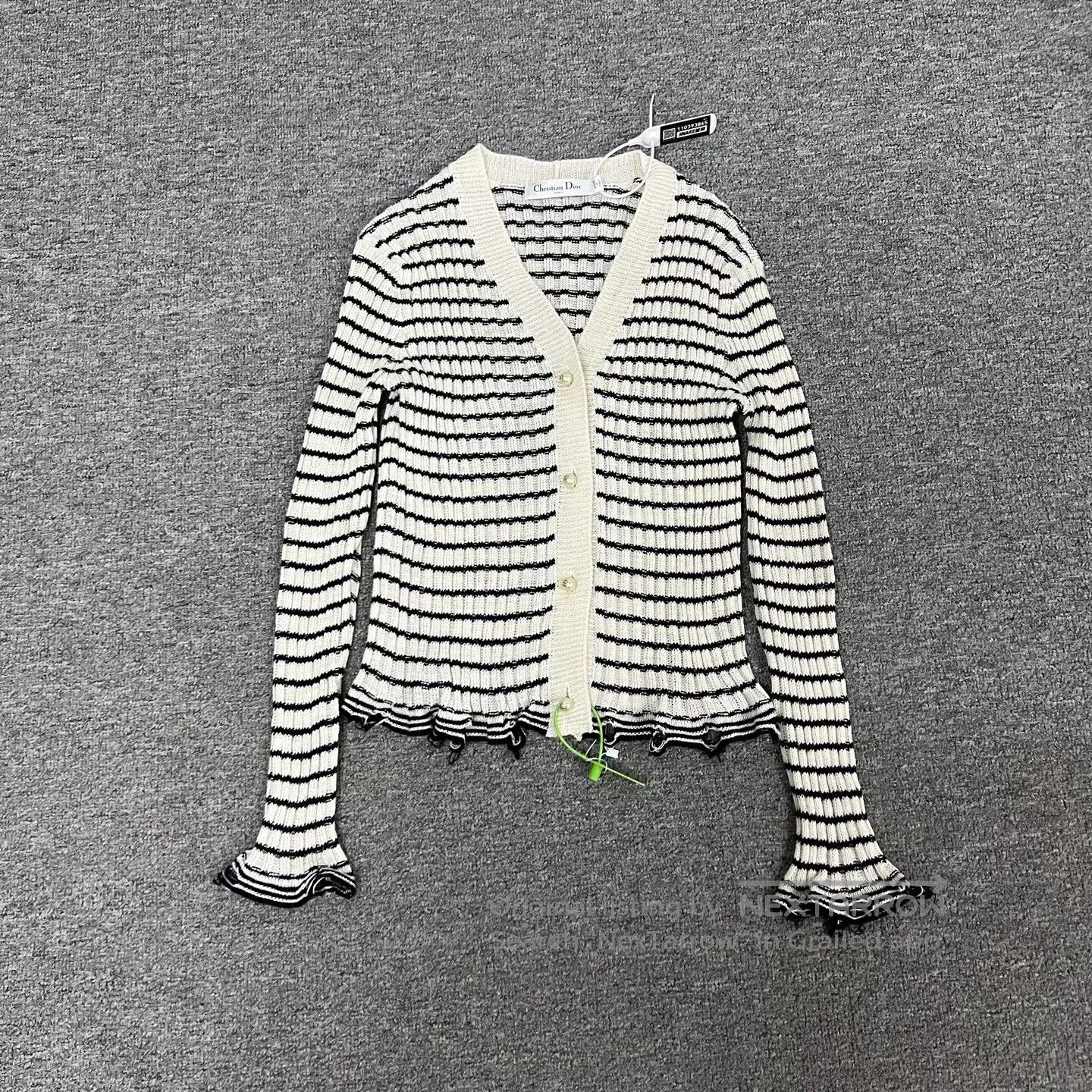 Dior Dior Striped design; little bee; knit cardigan| Size M / US 6-8 / IT 42-44 - 1 Thumbnail
