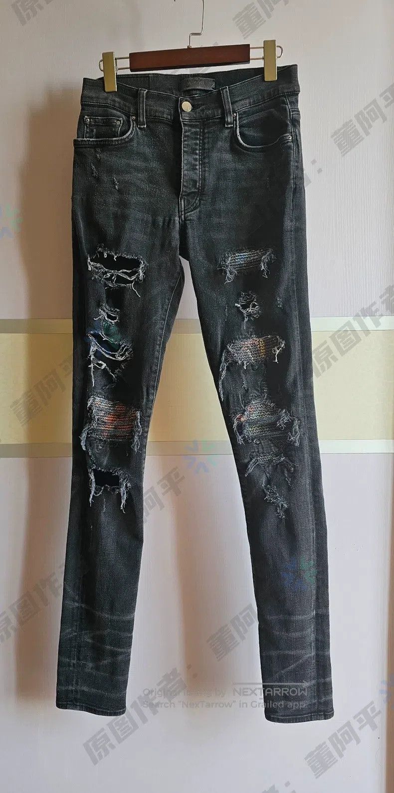Amiri Amiri Size 30 Black hole-ridden jeans Size US 30 / EU 46 - 1 Thumbnail