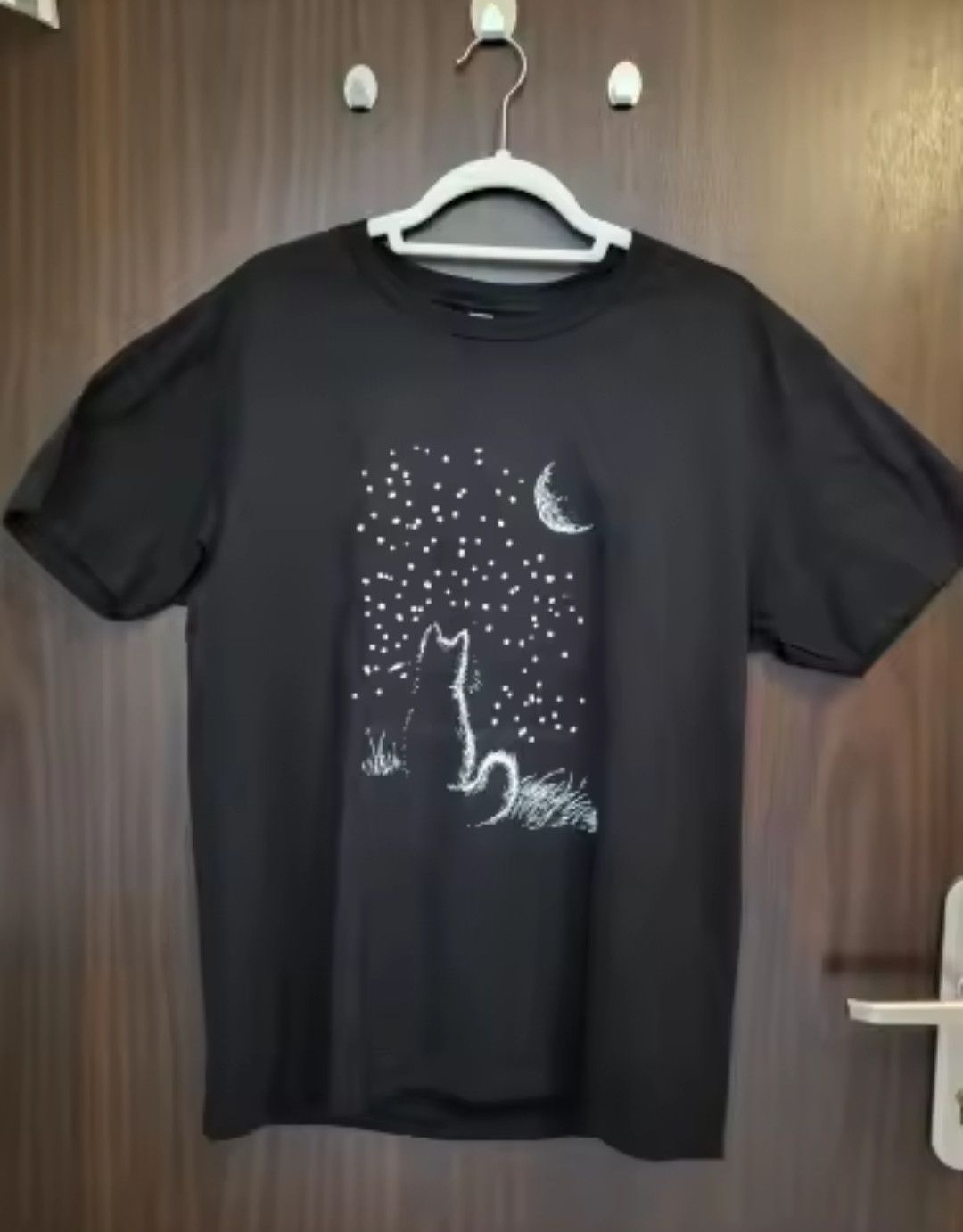 Japanese Brand × Vintage Sad Lonely Cat Under The Moon Tee Size US L / EU 52-54 / 3 - 3 Thumbnail
