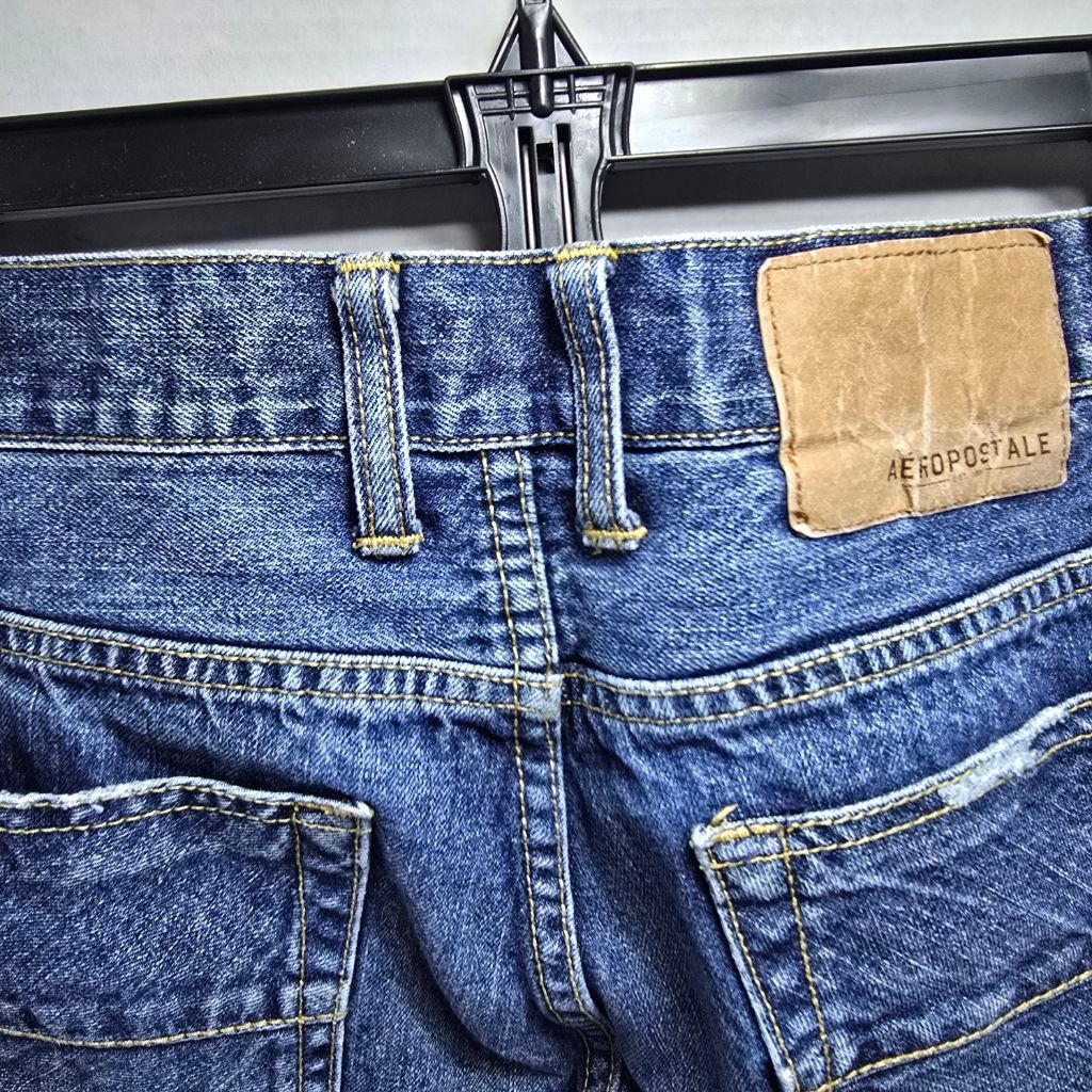 Aeropostale Men's Aeropostale Blue Driggs Slim Bootcut Jeans Waist 28 Size US 28 / EU 44 - 10 Thumbnail