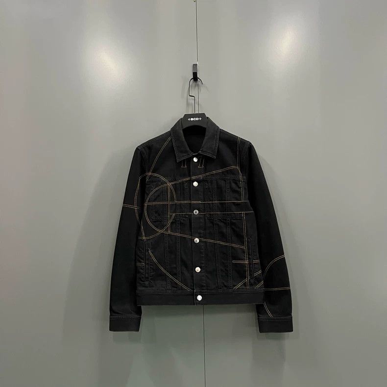 Givenchy Geometric Irregular Line Denim Jacket