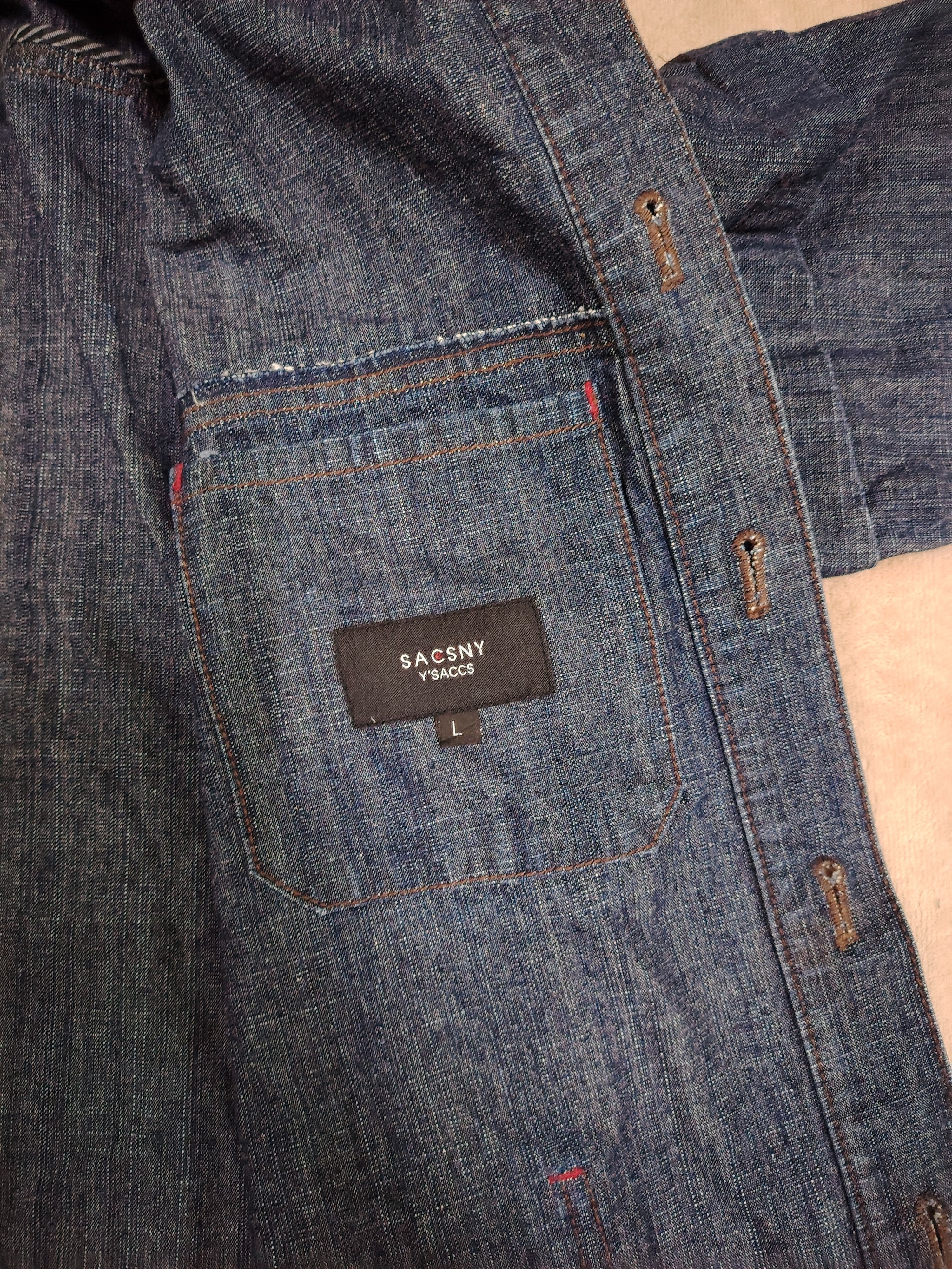Yohji Yamamoto Sacsny Y’saccs by Yohji Yamamoto Chore Jacket Worker Denim Size US L / EU 52-54 / 3 - 8 Thumbnail