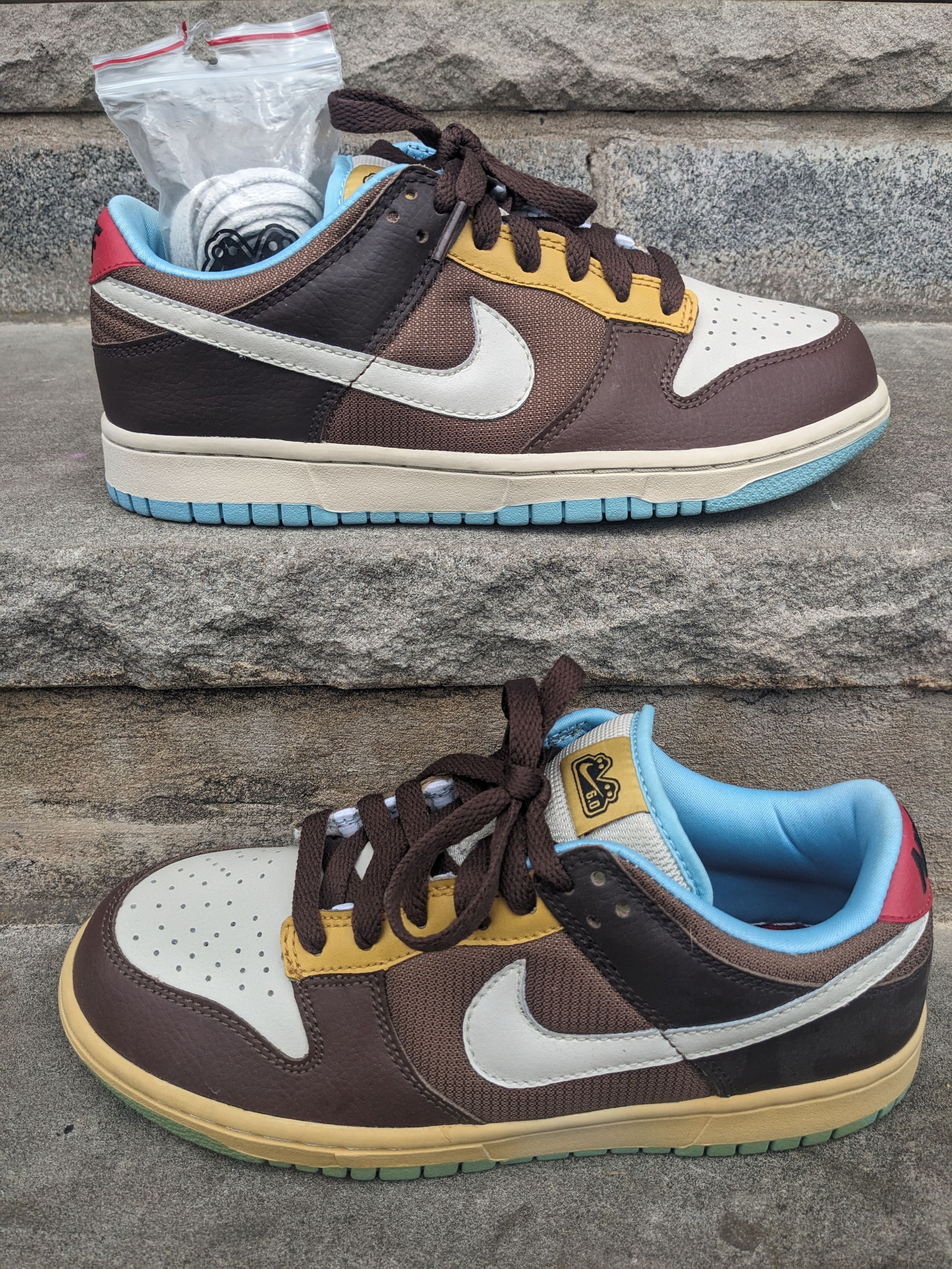 Nike × Vintage Nike Dunk Low Medium Brown Size 6.5 314142-203 Vintage 2007 Size US 6.5 / EU 39-40 - 1 Thumbnail