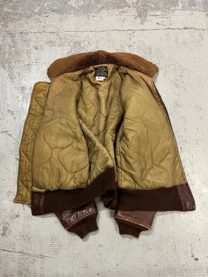 Avirex 1980s Avirex Shearling Brown Leather Bomber Jacket Size US M / EU 48-50 / 2 - 8 Thumbnail