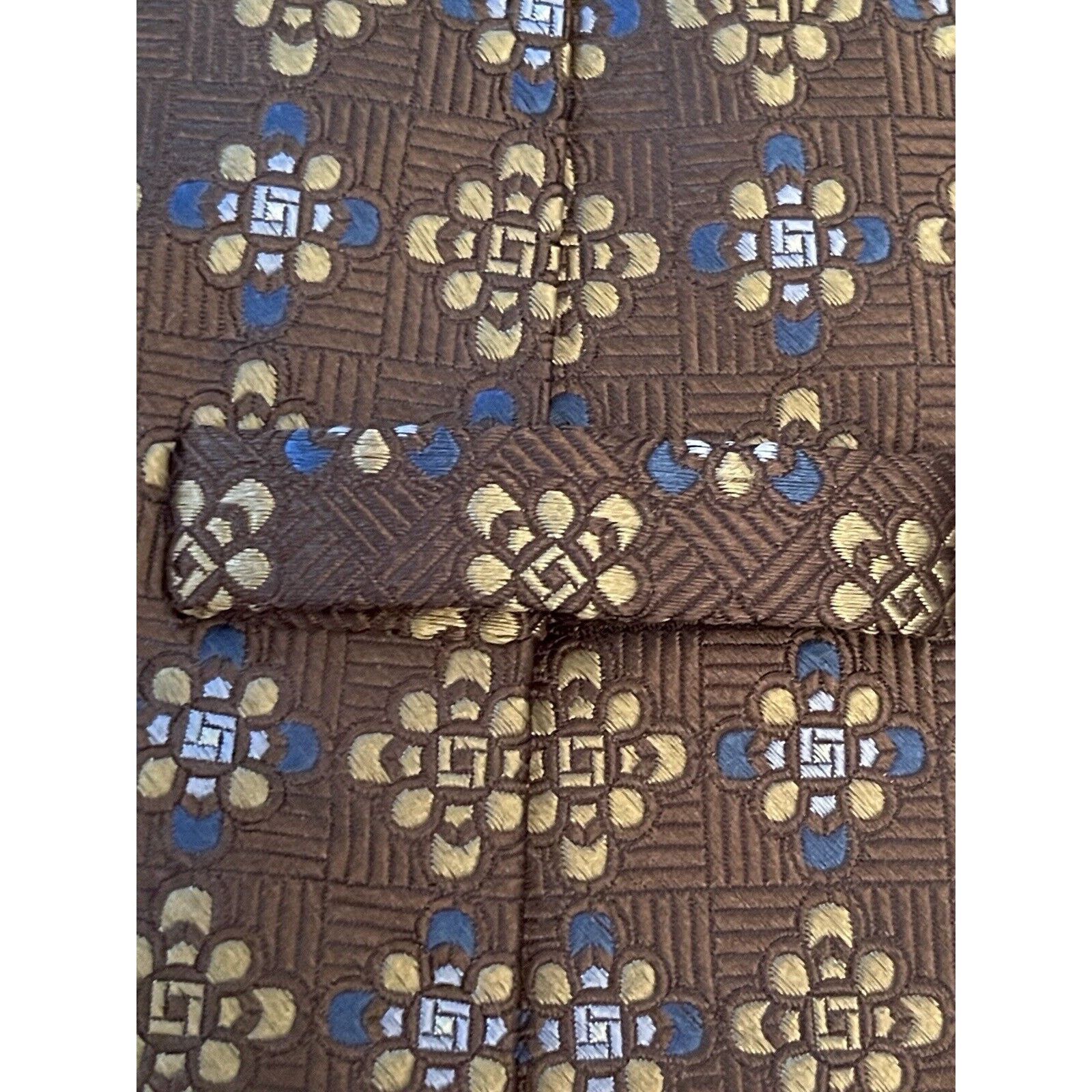 Other Forsyth Of Canada Brown Blue Hand Made Silk Made In China Size ONE SIZE - 8 Thumbnail