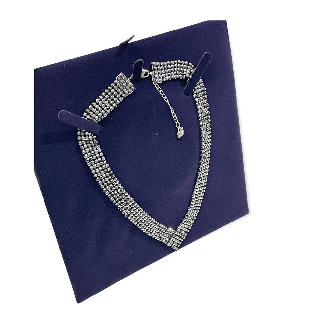 Swarovski Swarovski Fit Rhodium-Plated Stainless Steel Black Necklace Size ONE SIZE - 4 Thumbnail