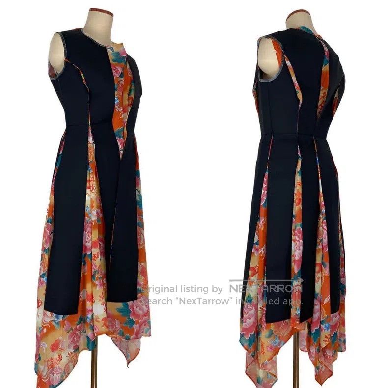 Junya Watanabe Junya Watanabe Floral Patchwork Dress Size XS / US 0-2 / IT 36-38 - 2 Thumbnail
