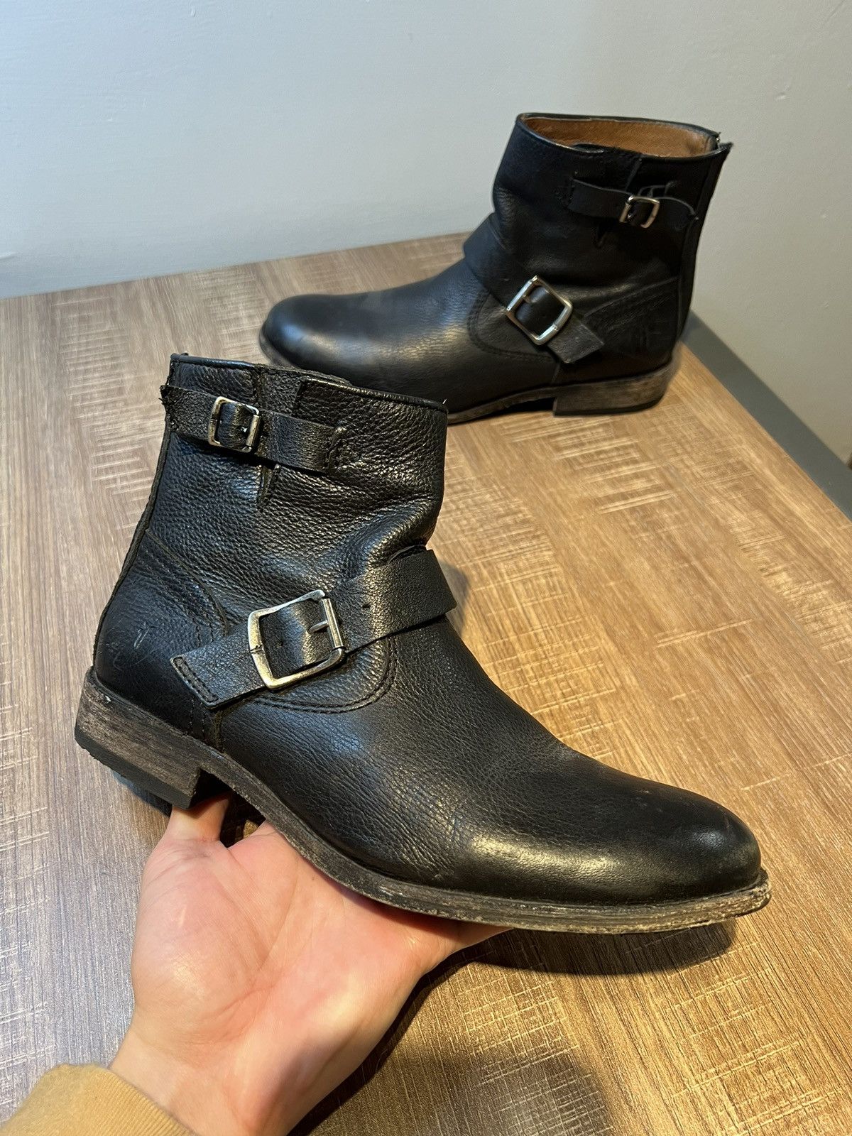 Frye Frye Tyler Engineer Black Leather Boots Women s Size 10 Grailed