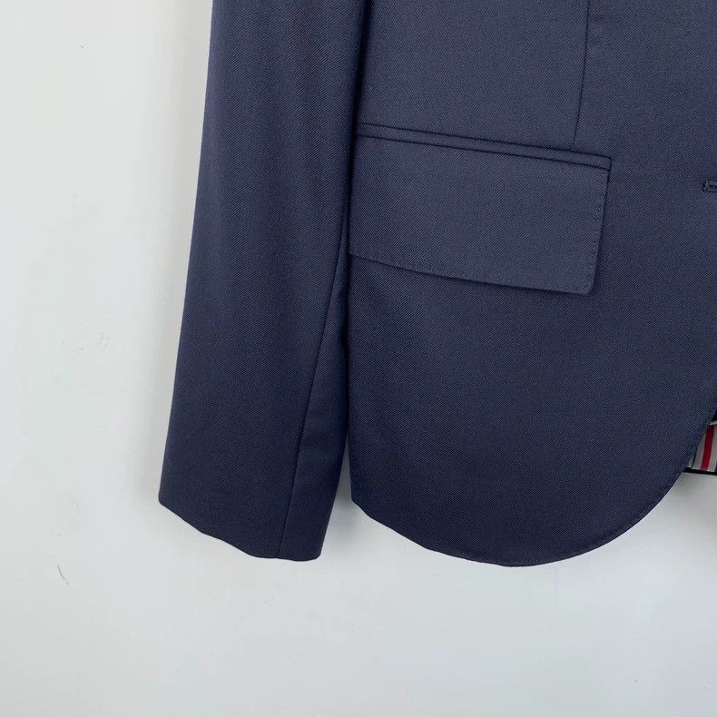 Thom Browne Thom Browne Dark blue wool lapel single-breasted suit 2503- Size 38R - 4 Thumbnail
